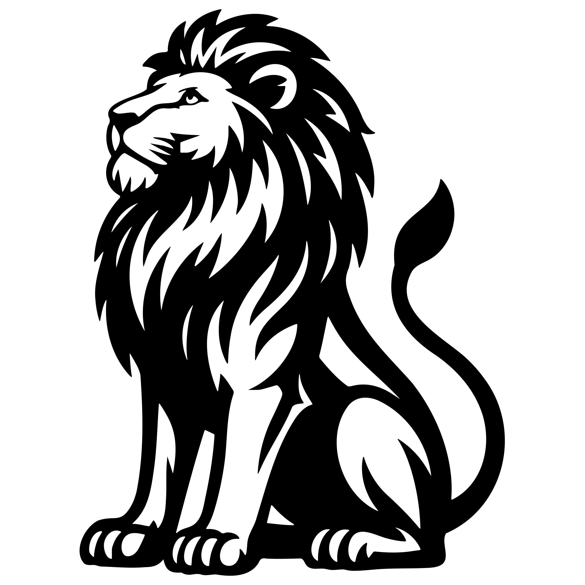 Lion DXF File – CNC Cutting Design | AWLION310