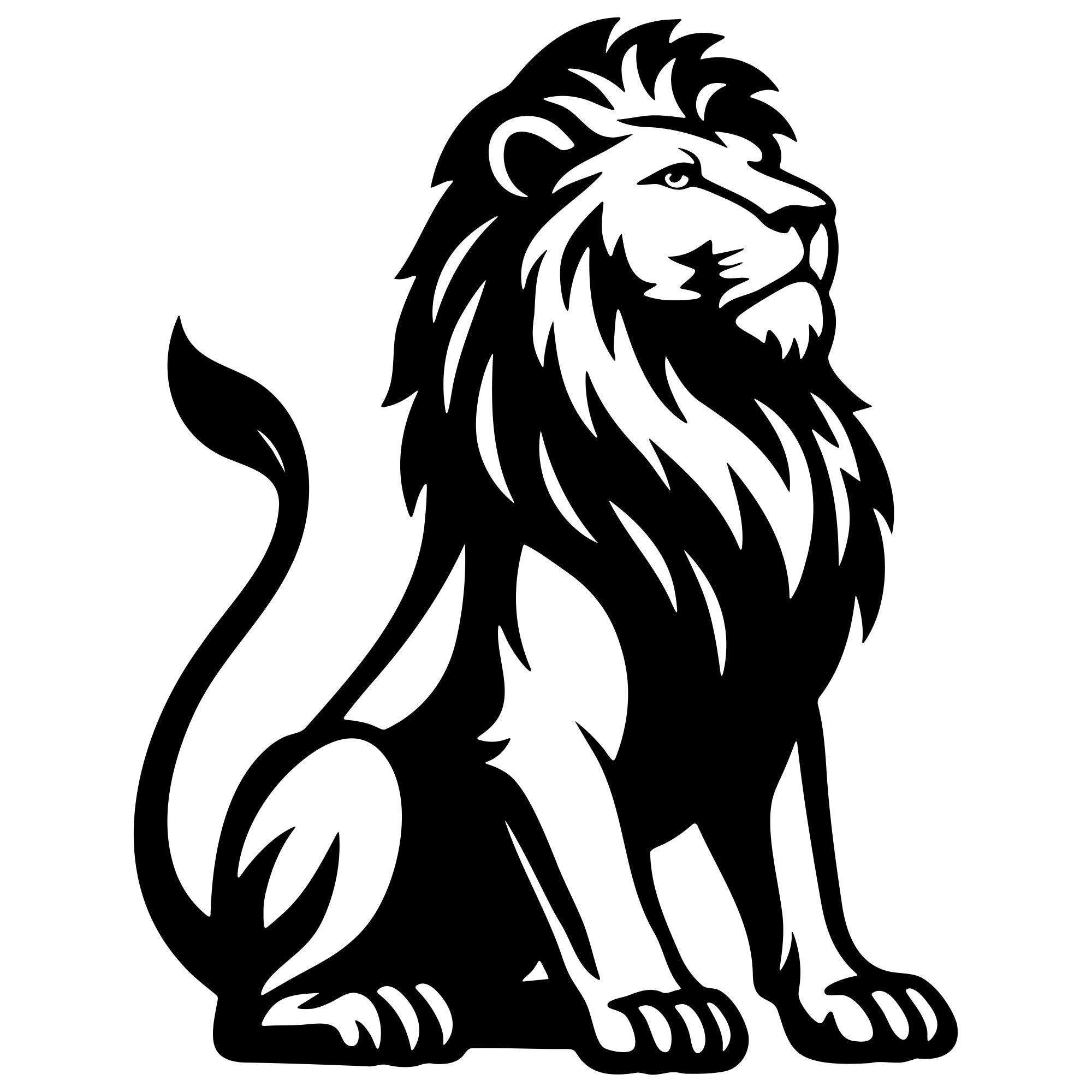 Lion DXF File – CNC Cutting Design | AWLION311