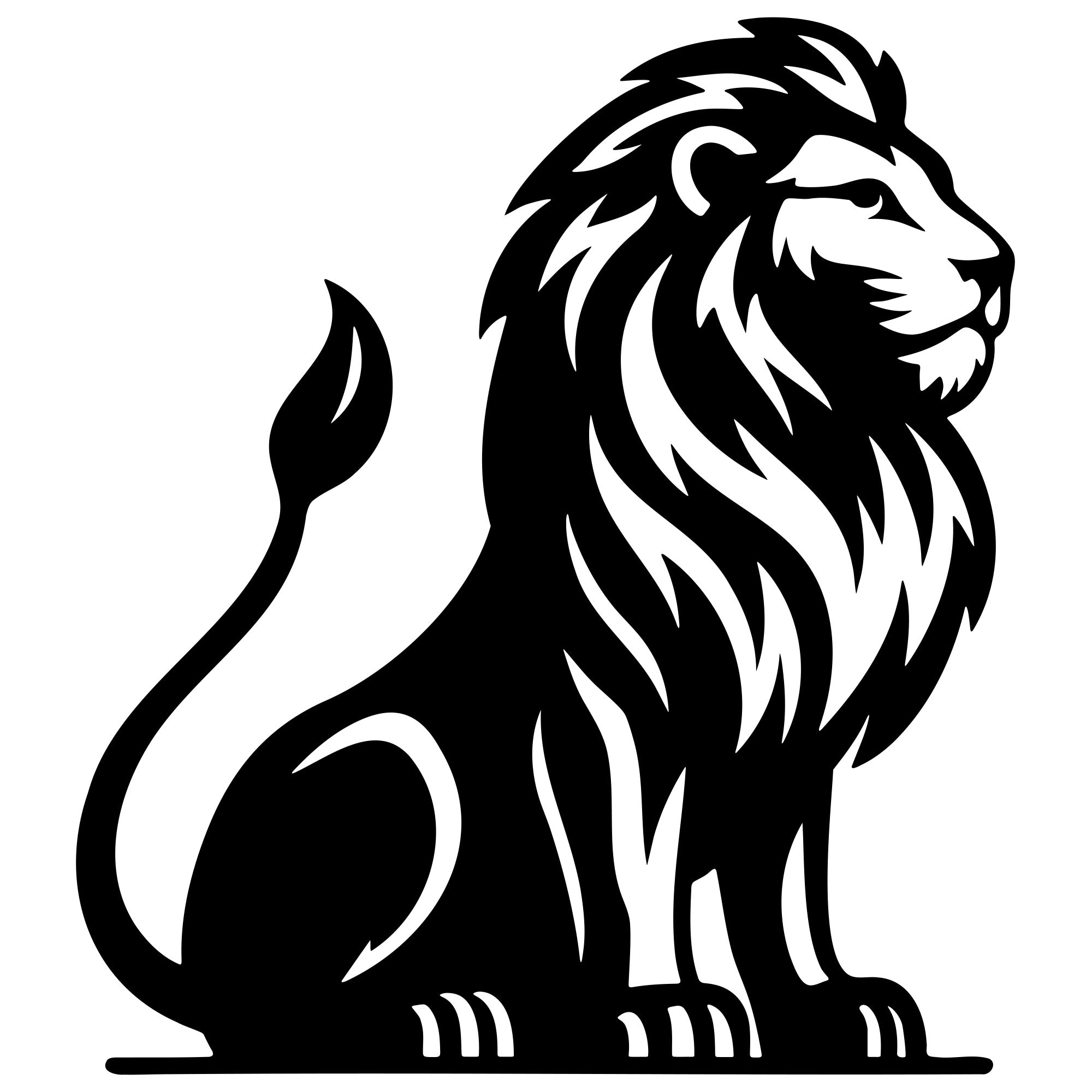 Lion DXF File – CNC Cutting Design | AWLION313