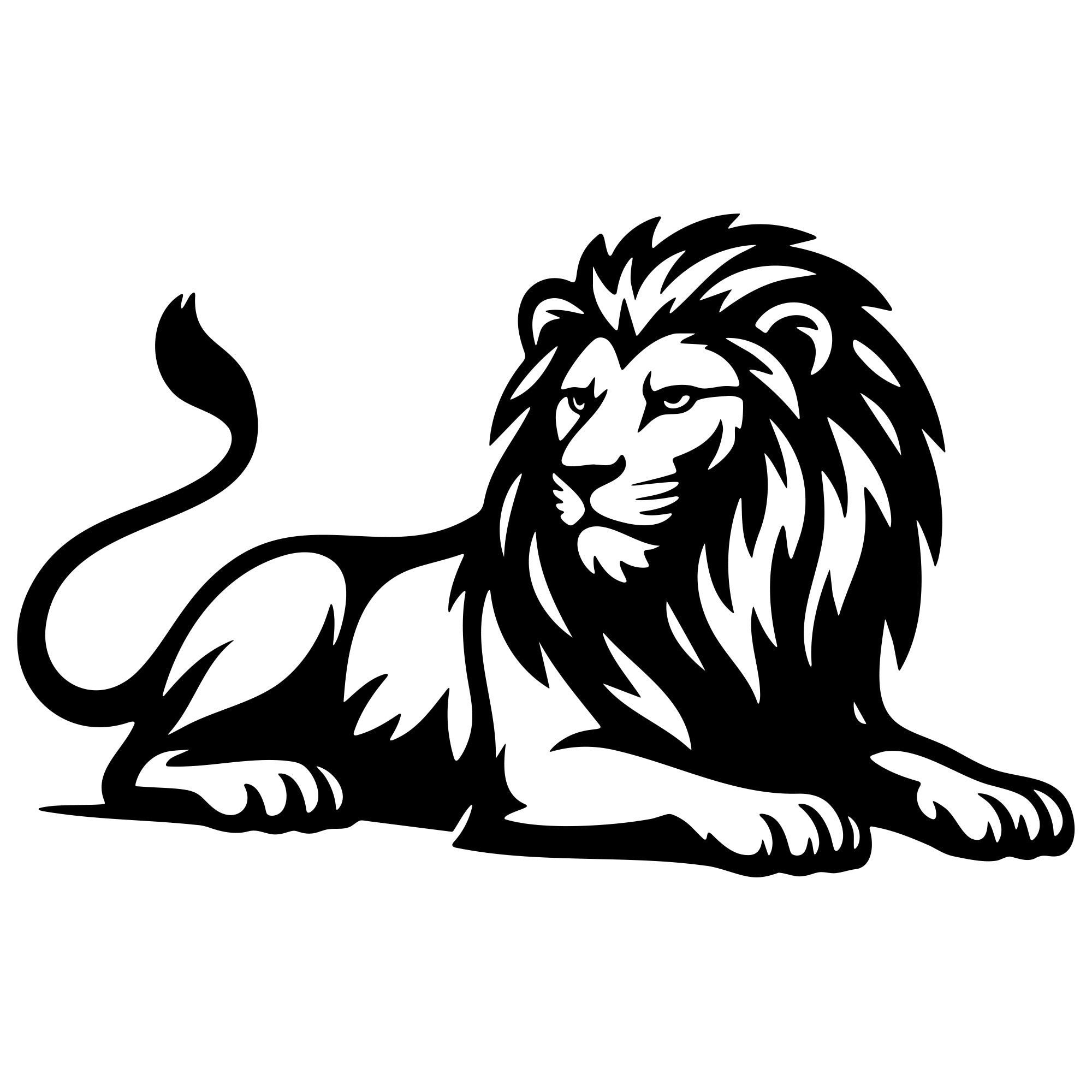 Lion DXF File – CNC Cutting Design | AWLION315