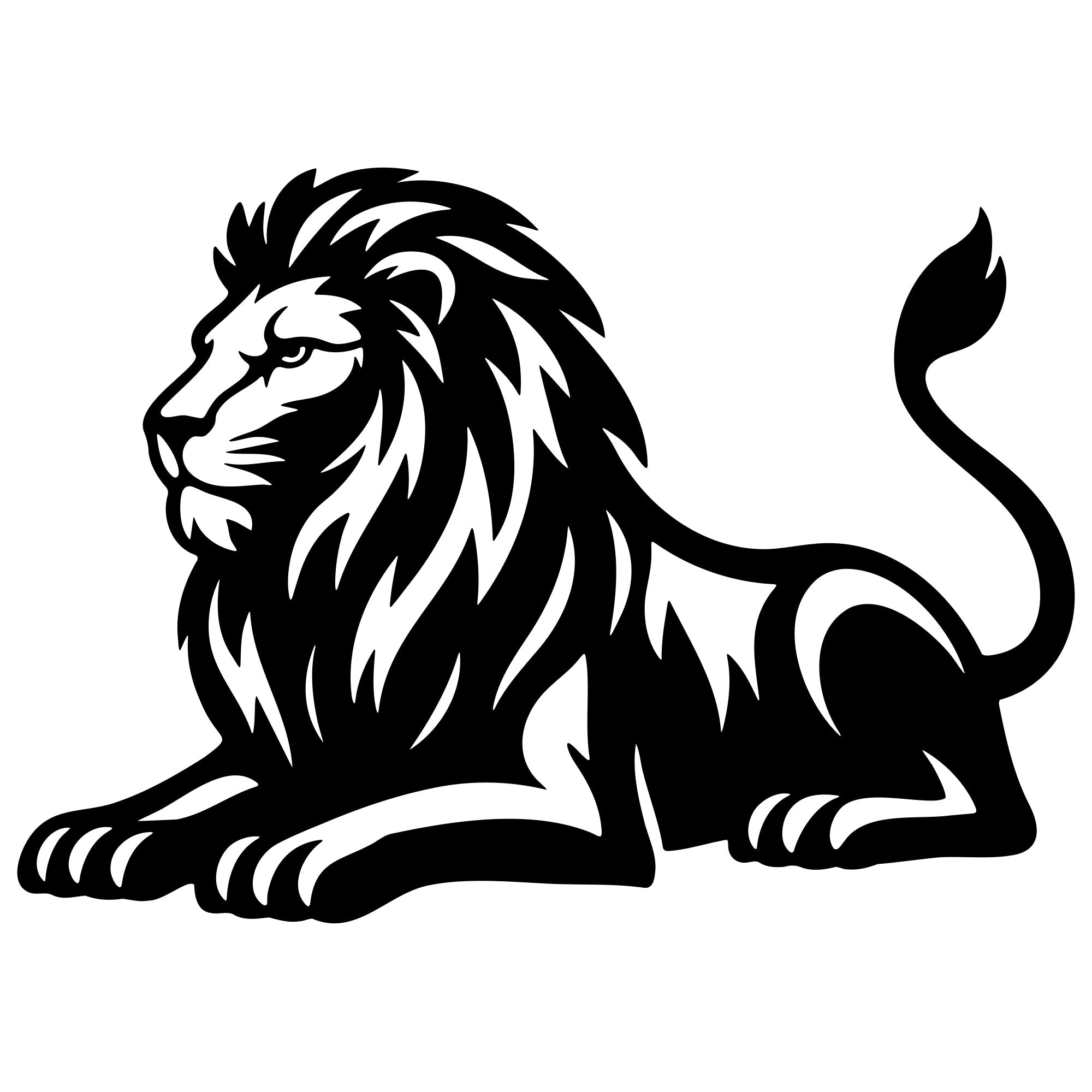 Lion DXF File – CNC Cutting Design | AWLION316