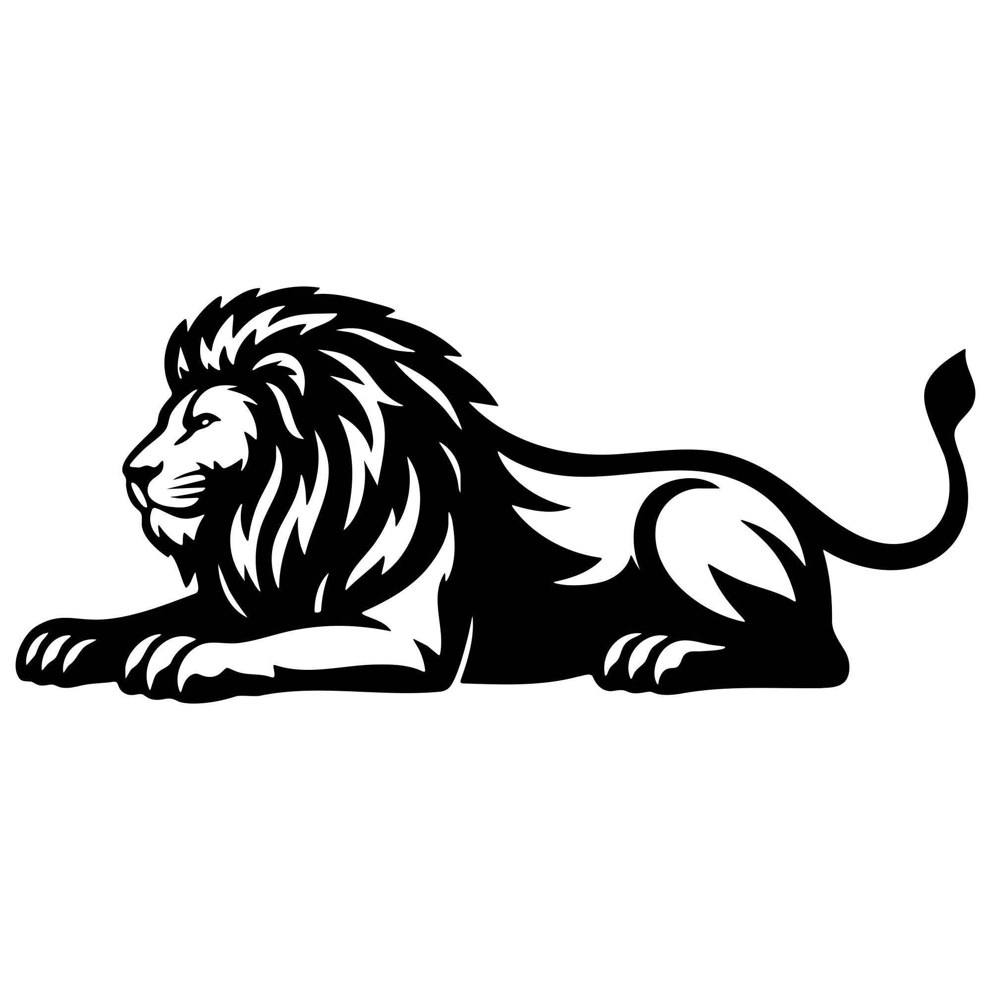 Lion DXF File – CNC Cutting Design | AWLION318