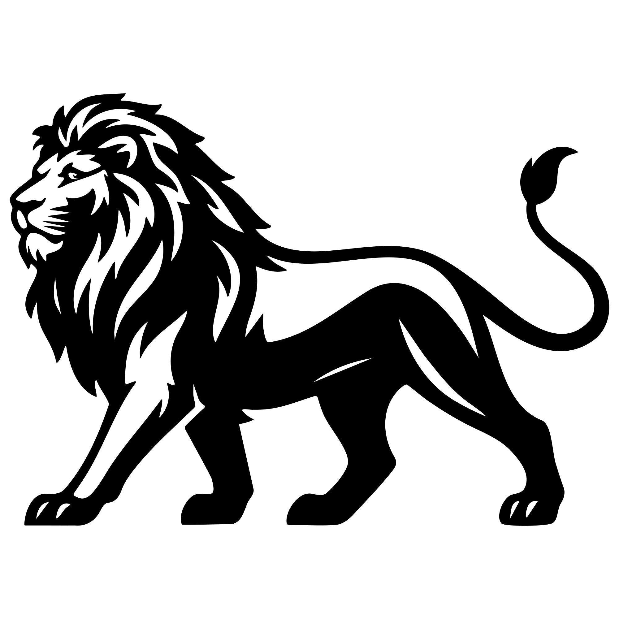 Lion DXF File – CNC Cutting Design | AWLION324