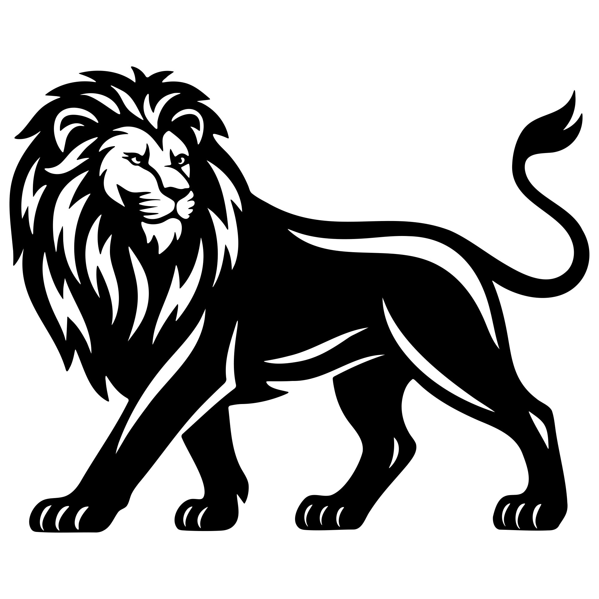 Lion DXF File – CNC Cutting Design | AWLION326
