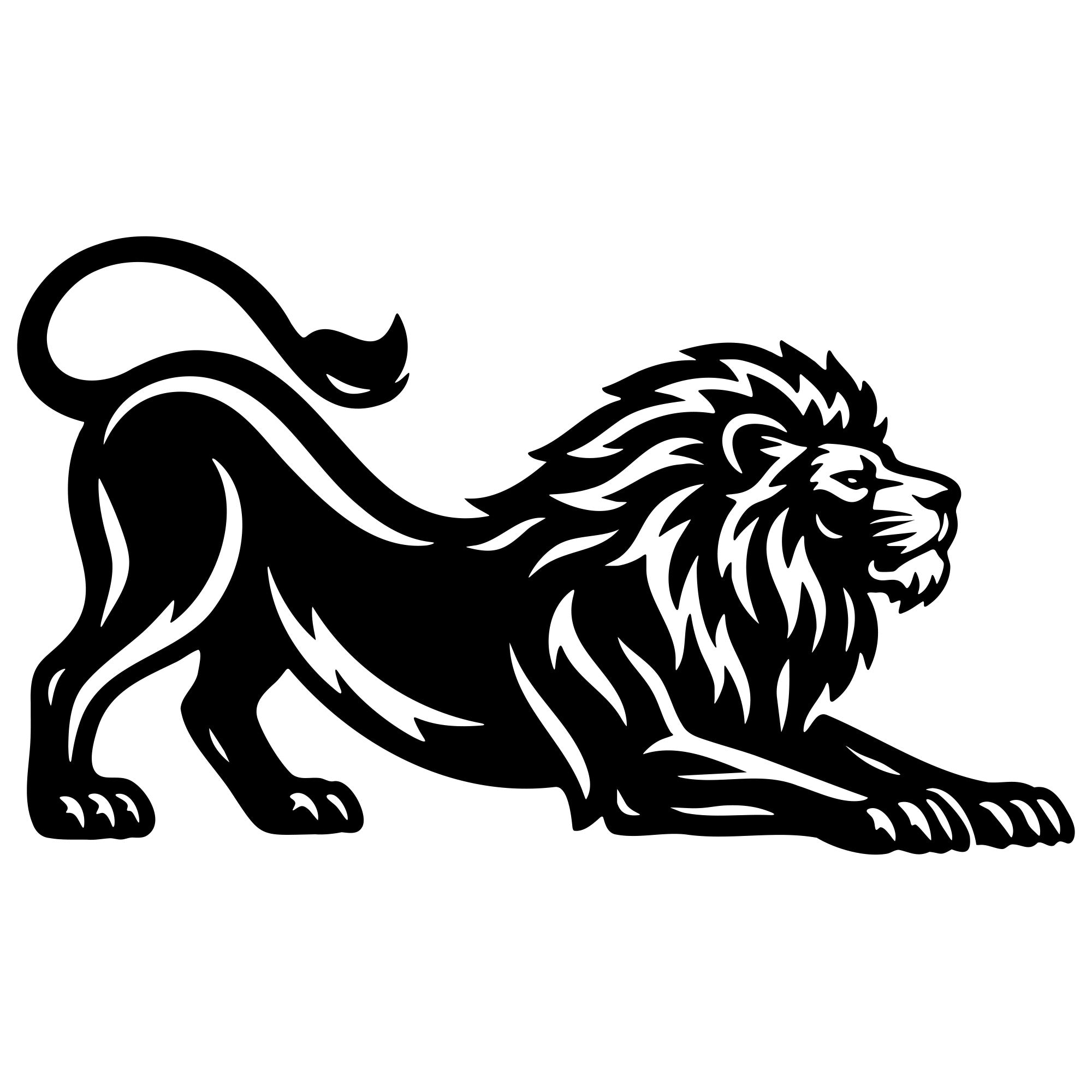 Lion DXF File – CNC Cutting Design | AWLION327