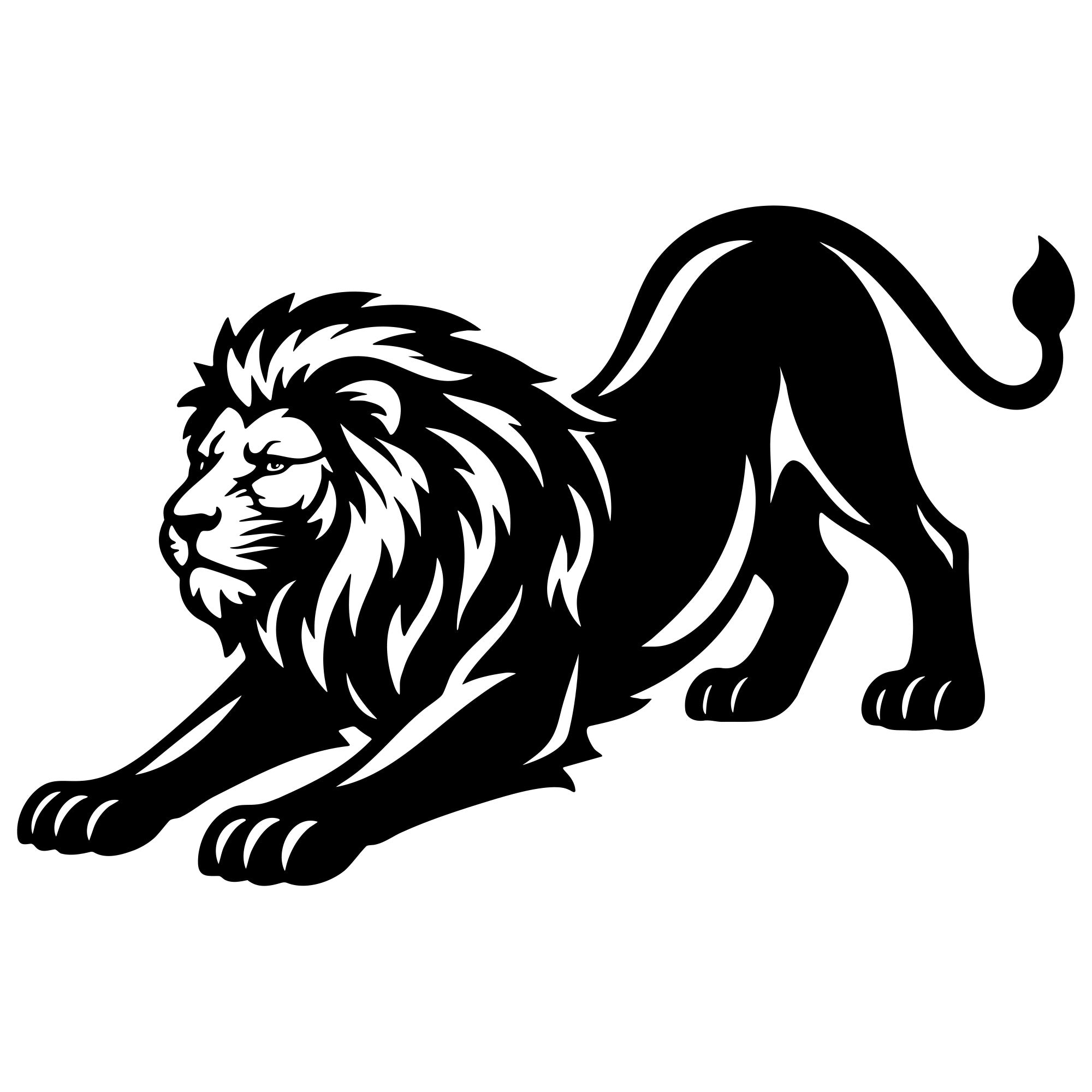 Lion DXF File – CNC Cutting Design | AWLION330