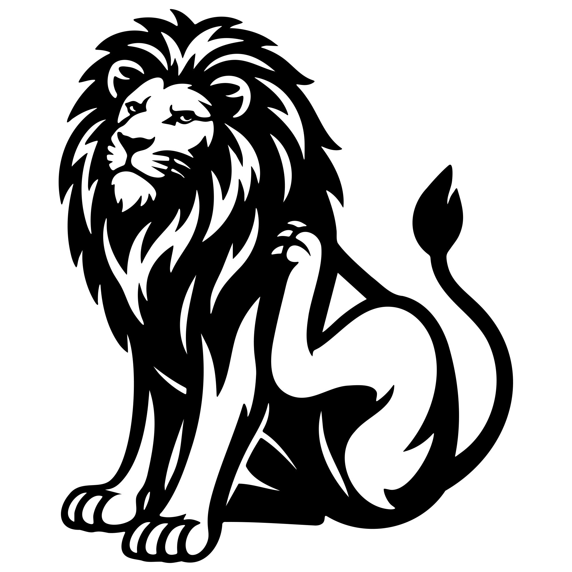 Lion DXF File – CNC Cutting Design | AWLION332