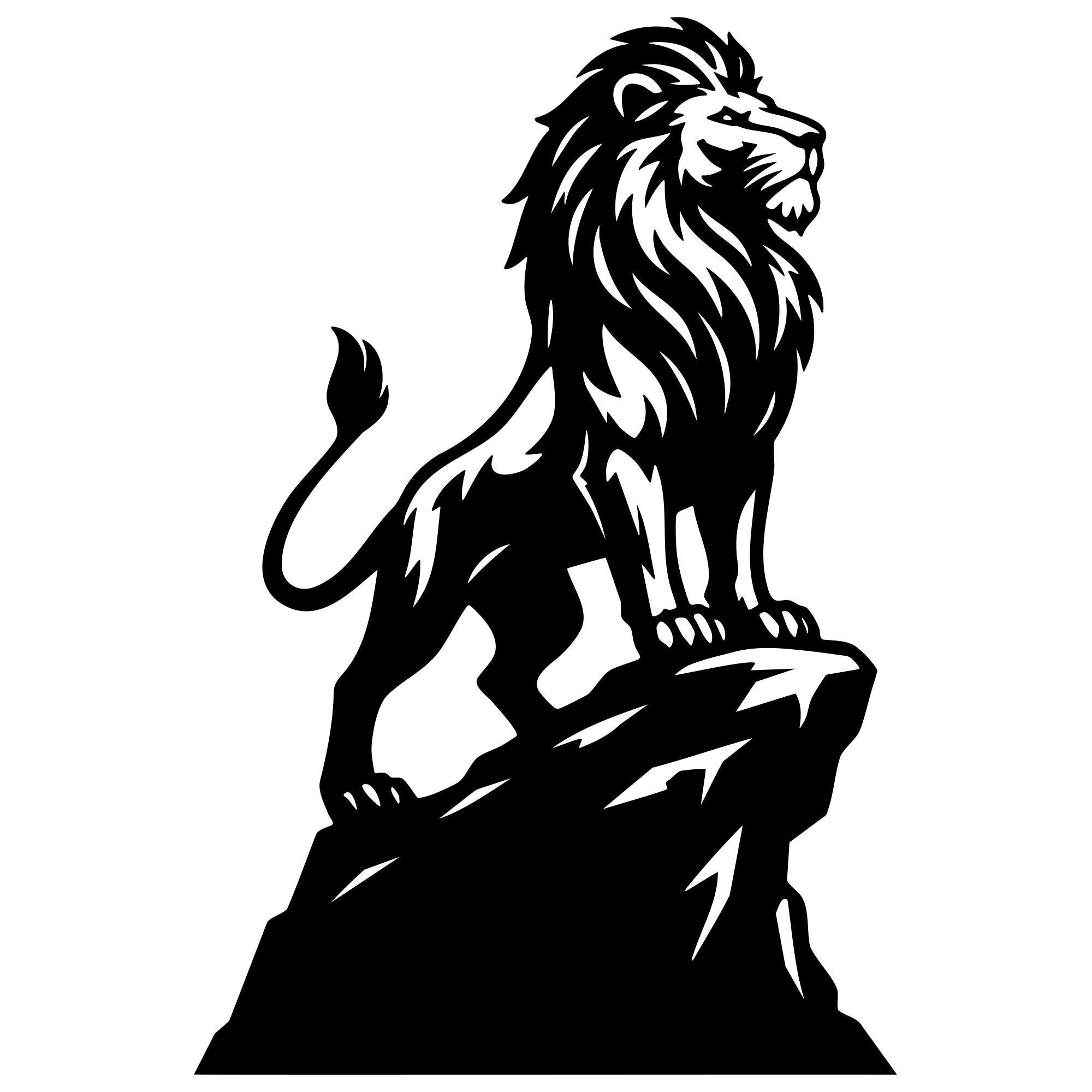 Lion DXF File – CNC Cutting Design | AWLION339