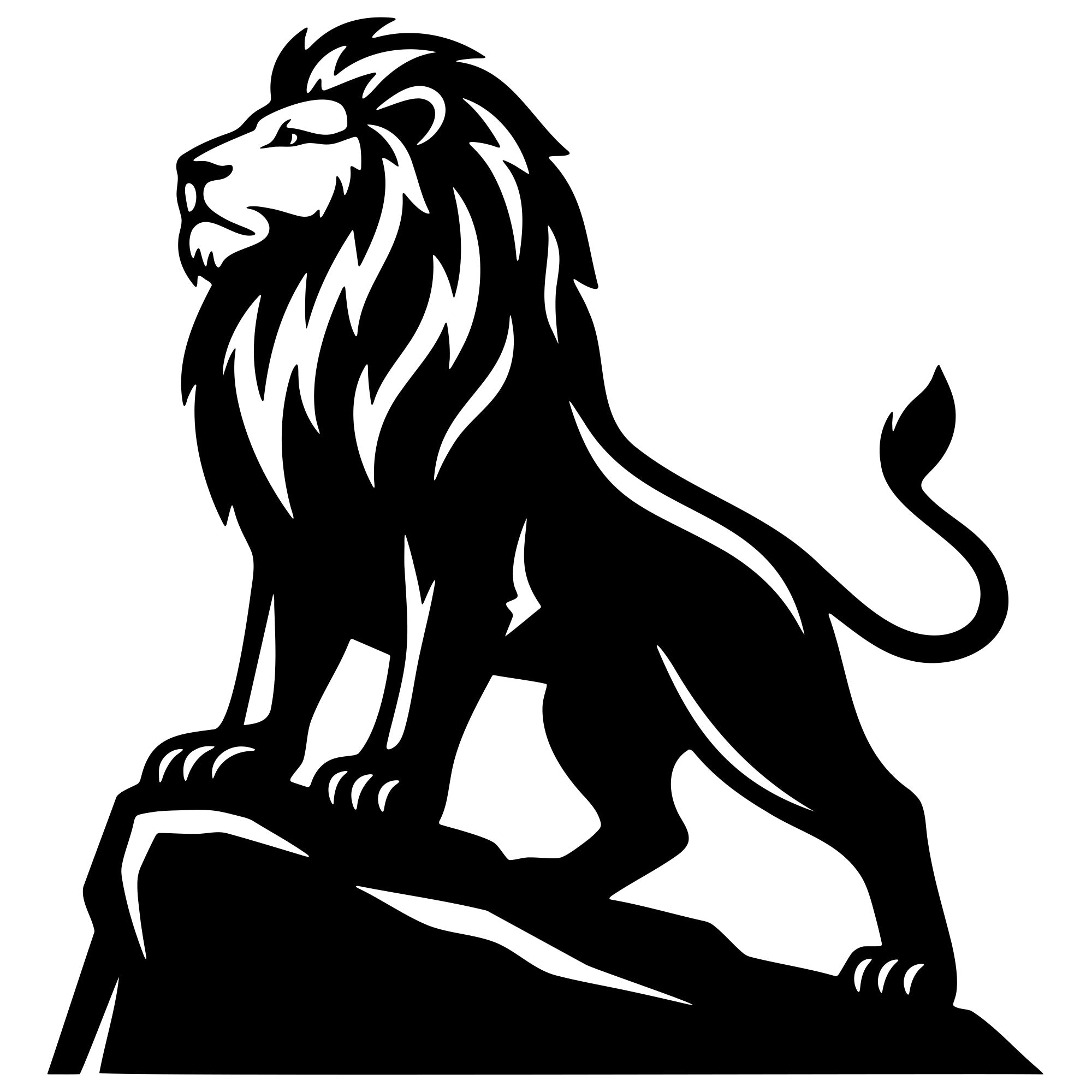 Lion DXF File – CNC Cutting Design | AWLION340