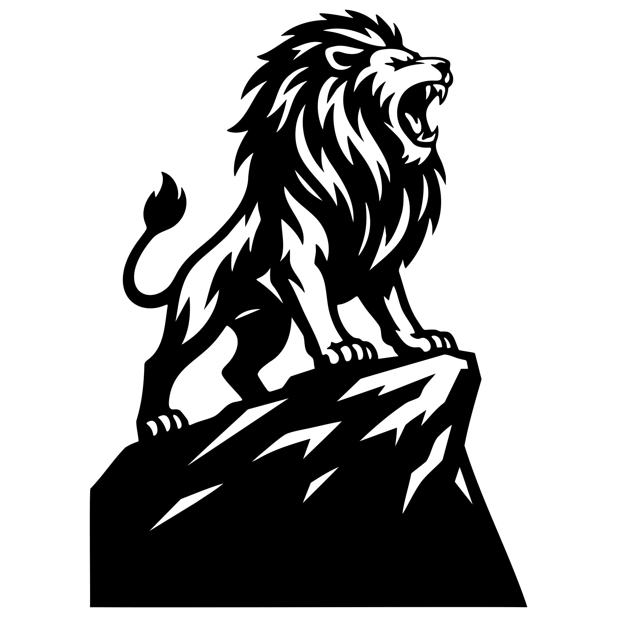 Lion DXF File – CNC Cutting Design | AWLION343