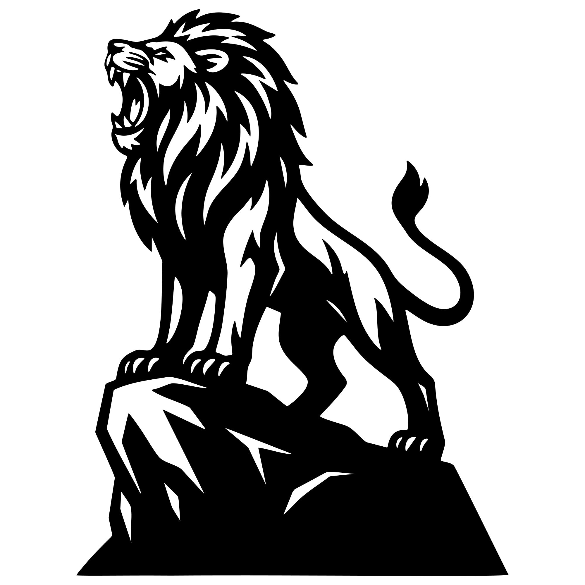 Lion DXF File – CNC Cutting Design | AWLION346