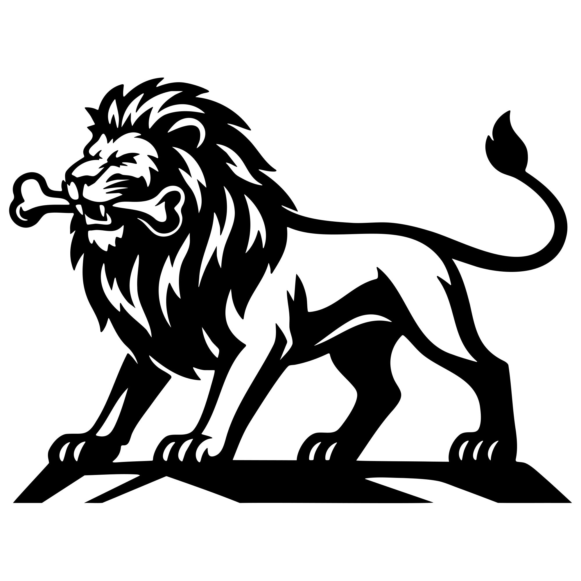 Lion DXF File – CNC Cutting Design | AWLION350
