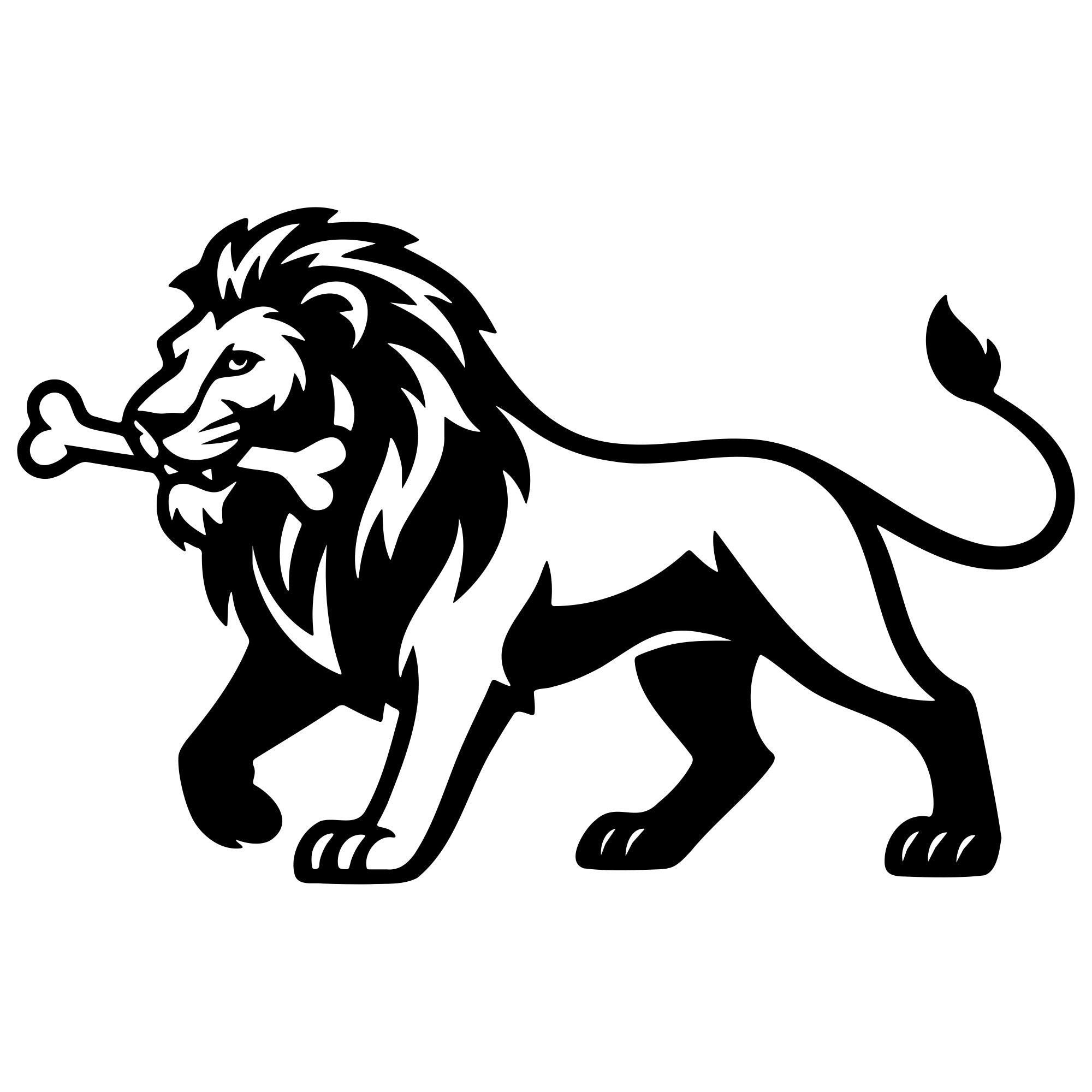 Lion DXF File – CNC Cutting Design | AWLION352