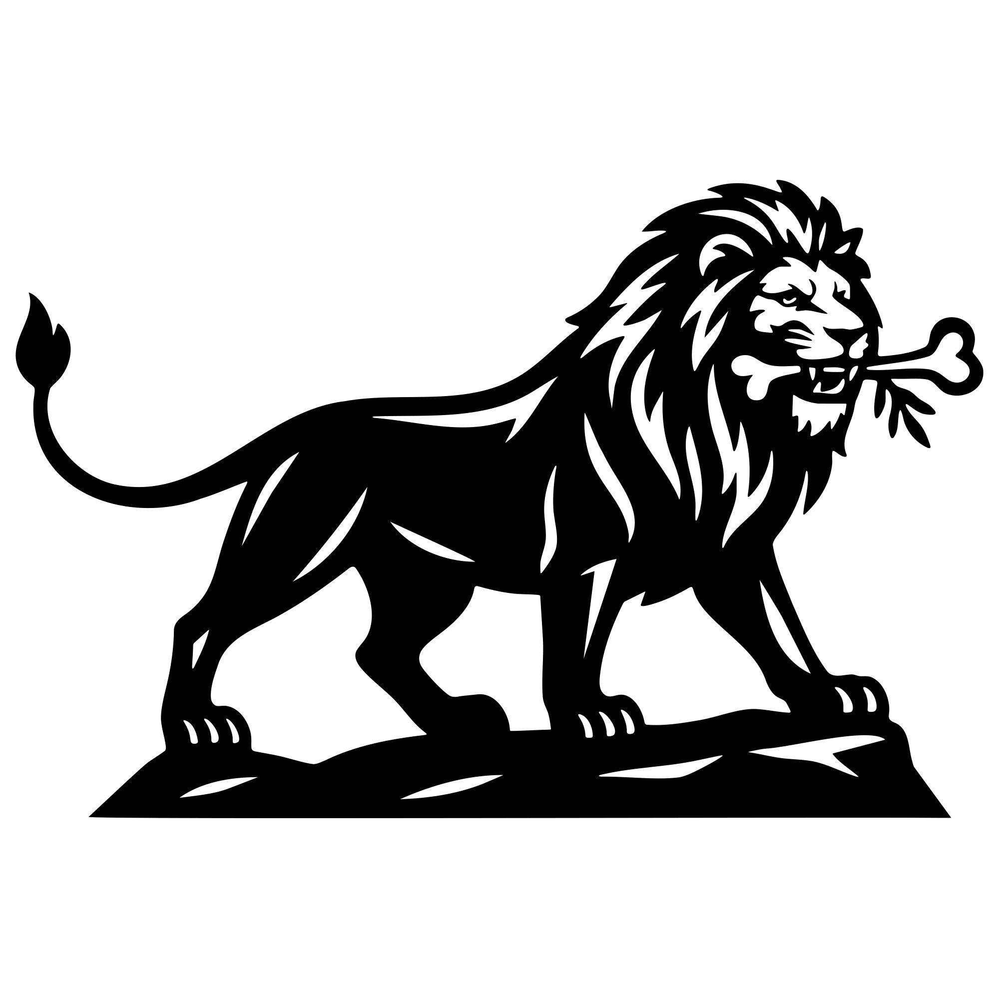 Lion DXF File – CNC Cutting Design | AWLION353