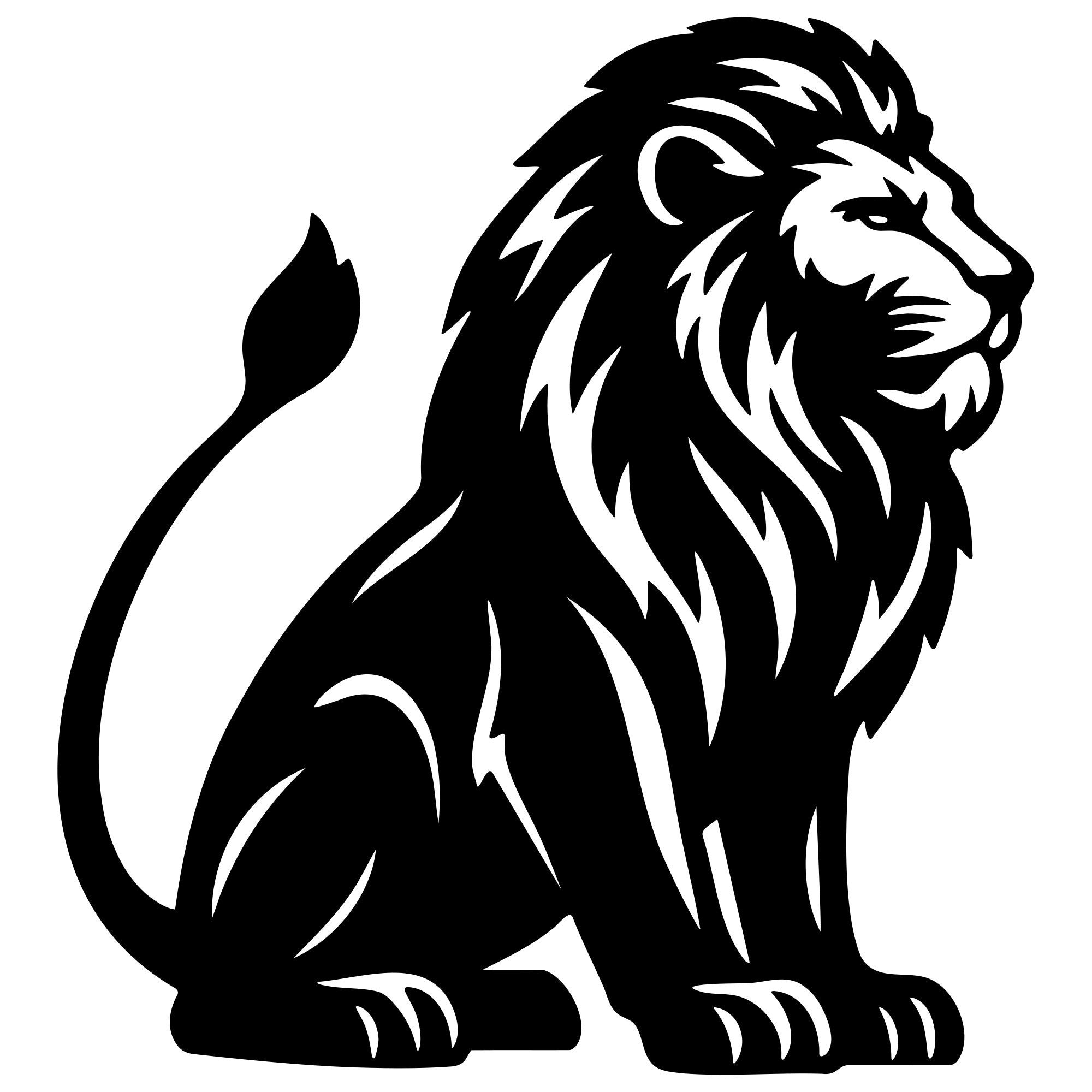 Lion DXF File – CNC Cutting Design | AWLION368