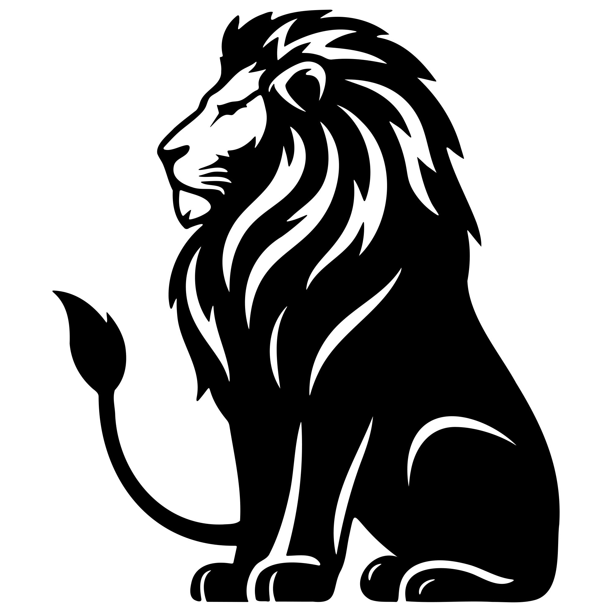 Lion DXF File – CNC Cutting Design | AWLION371