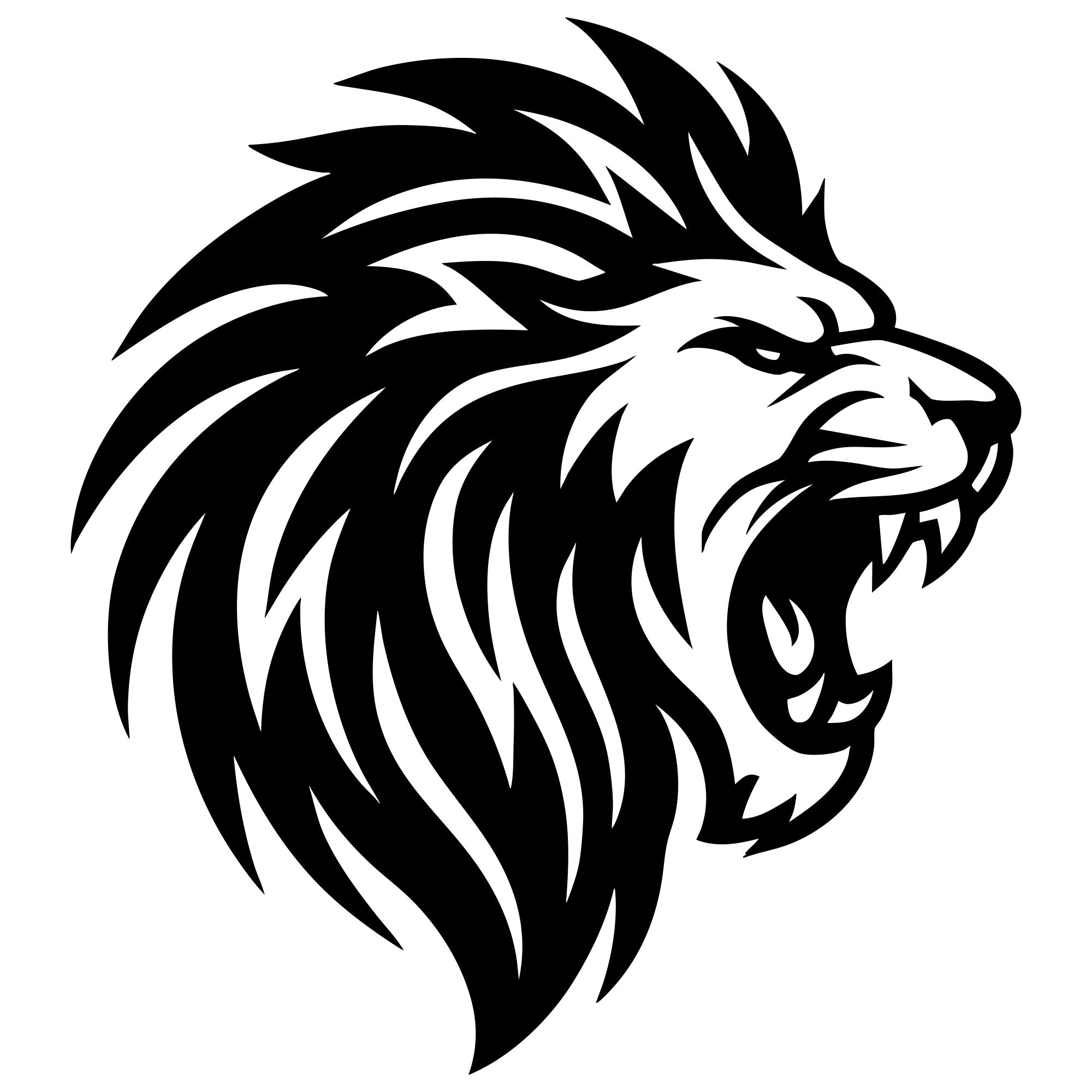 Lion Head DXF File – CNC Cutting Design | AWLION14