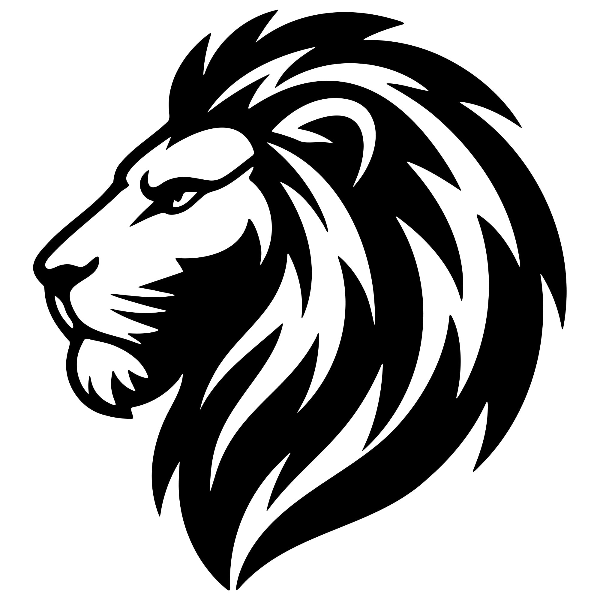 Lion Head DXF File – CNC Cutting Design | AWLION175