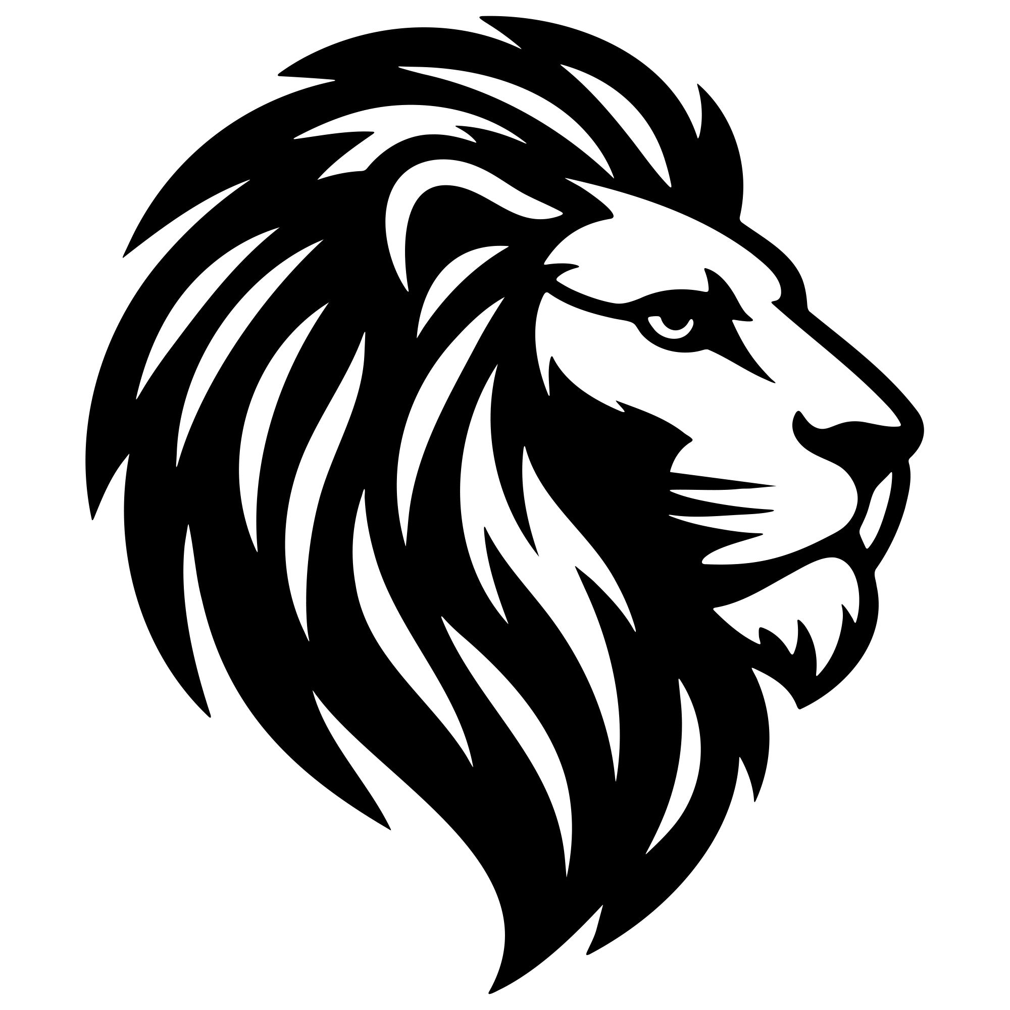 Lion Head DXF File – CNC Cutting Design | AWLION199