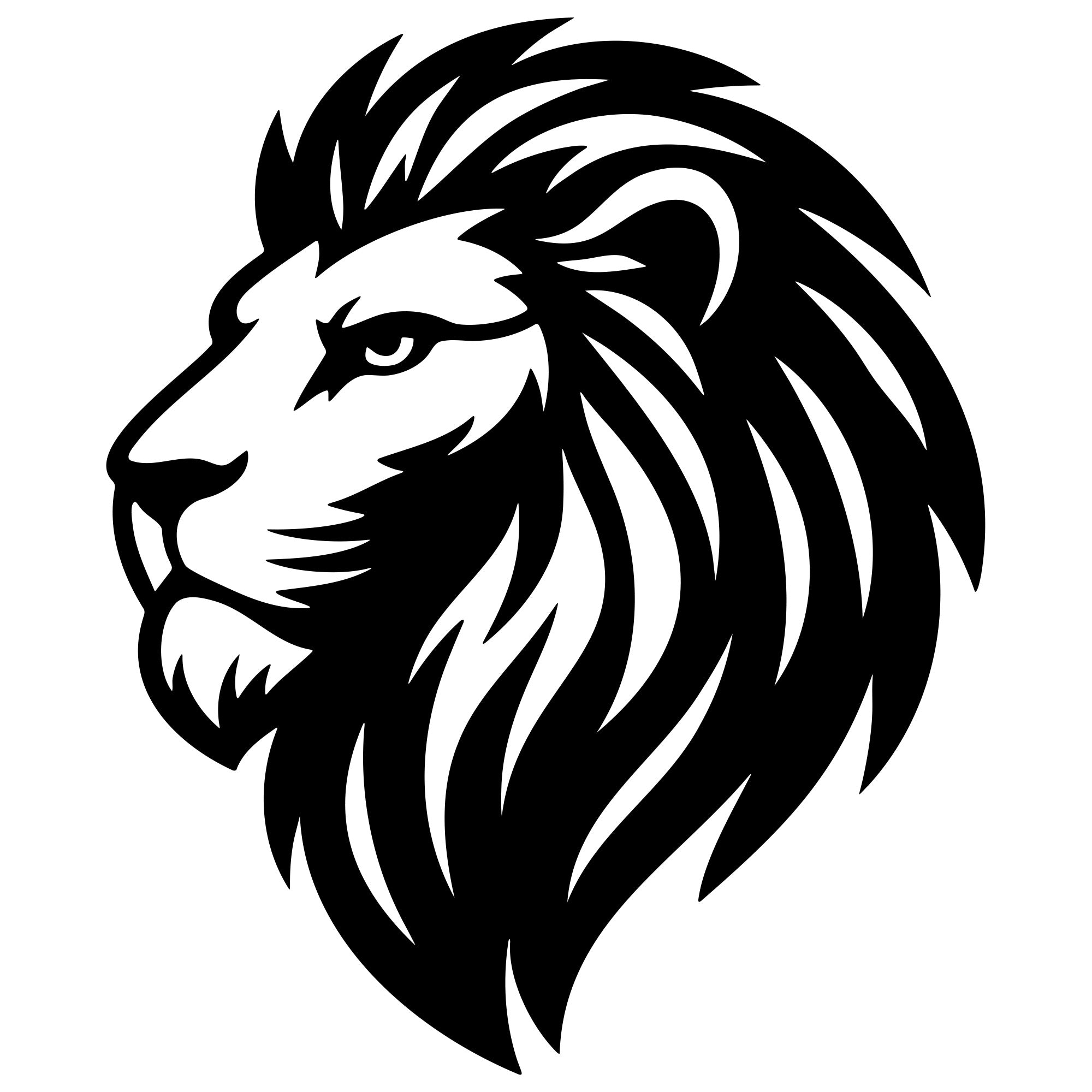 Lion Head DXF File – CNC Cutting Design | AWLION200