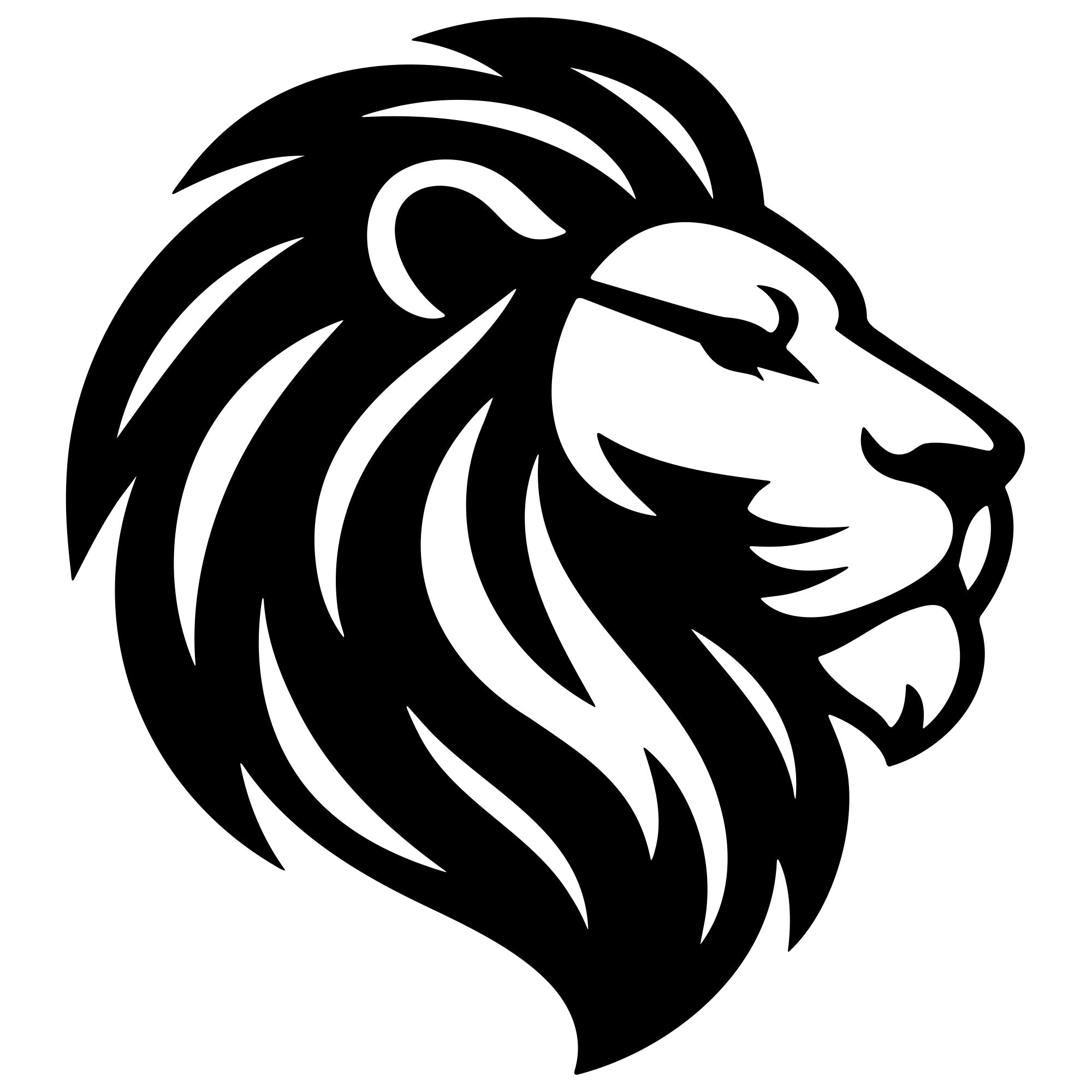 Lion Head DXF File – CNC Cutting Design | AWLION220