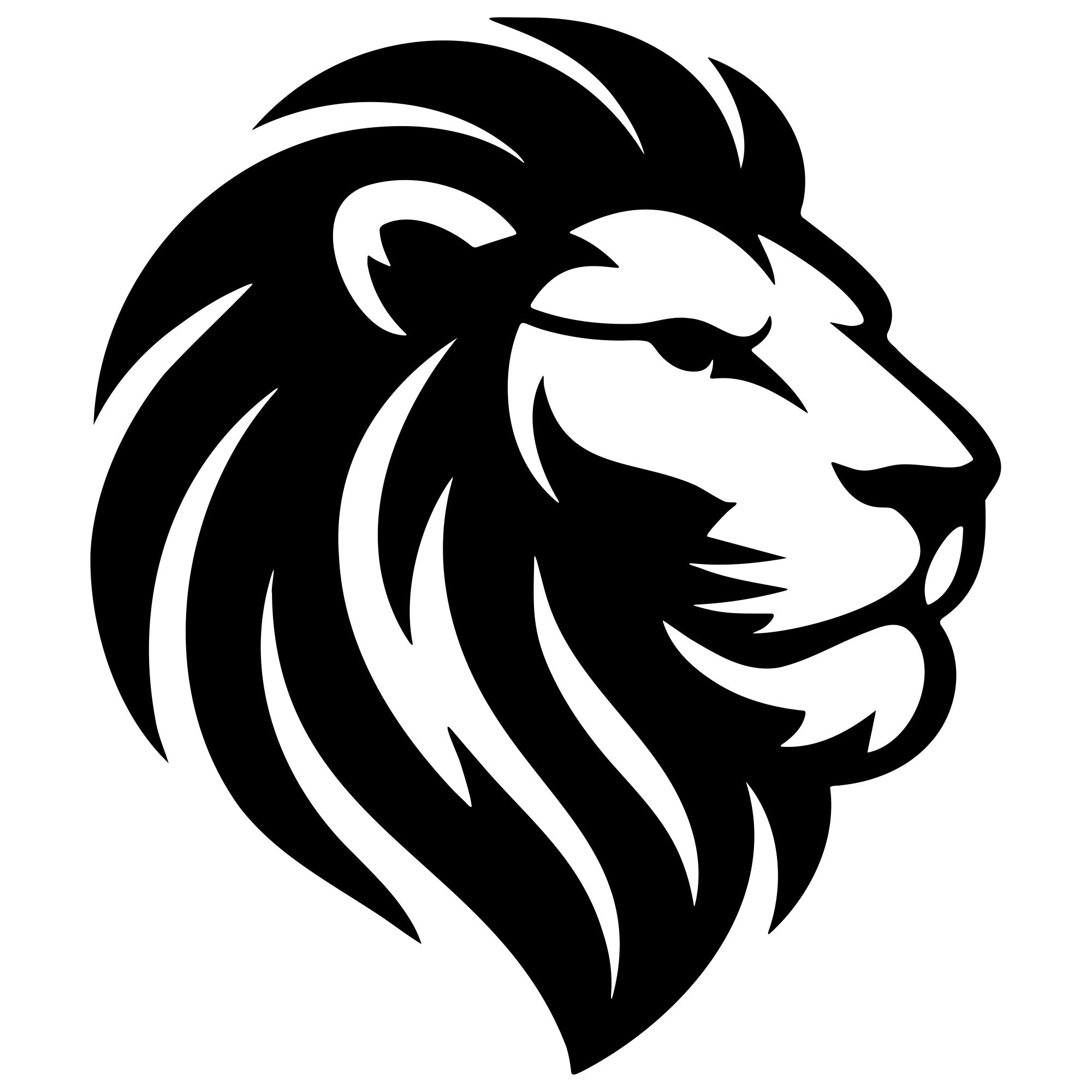 Lion Head DXF File – CNC Cutting Design | AWLION222