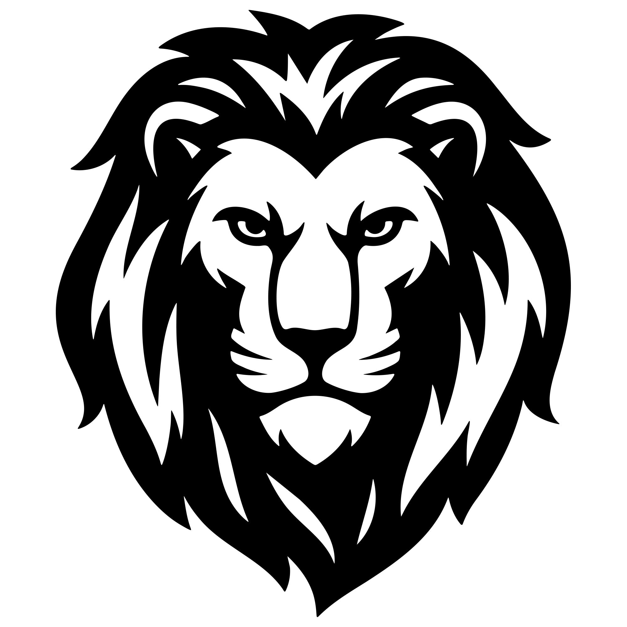 Lion Head DXF File – CNC Cutting Design | AWLION226