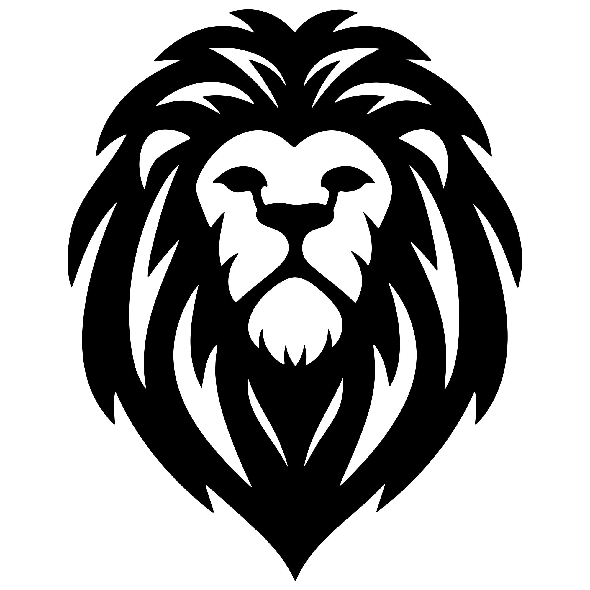 Lion Head DXF File – CNC Cutting Design | AWLION233
