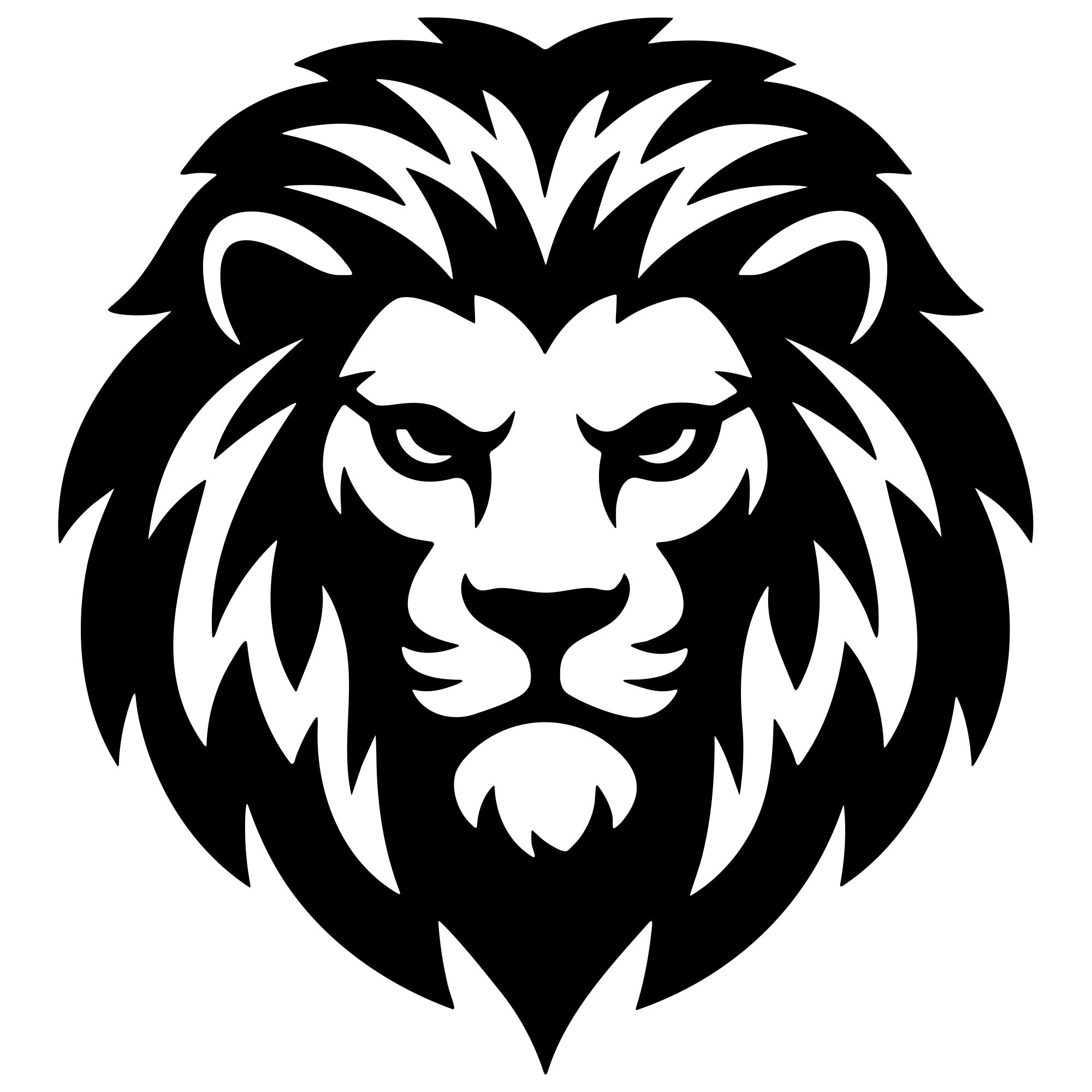 Lion Head DXF File – CNC Cutting Design | AWLION234
