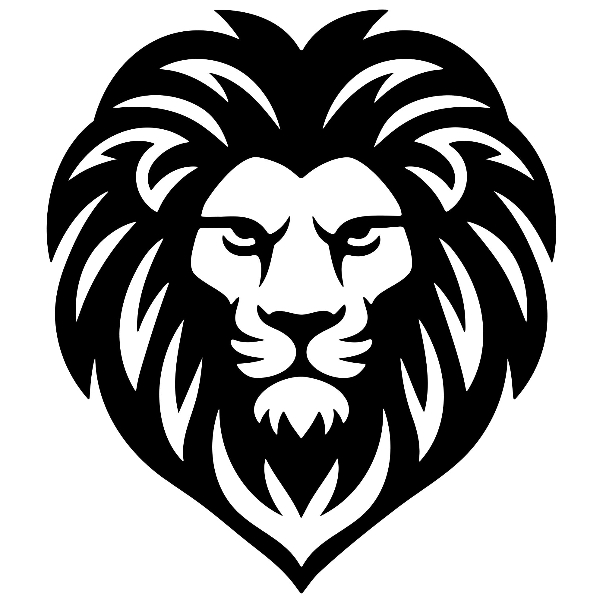 Lion Head DXF File – CNC Cutting Design | AWLION242