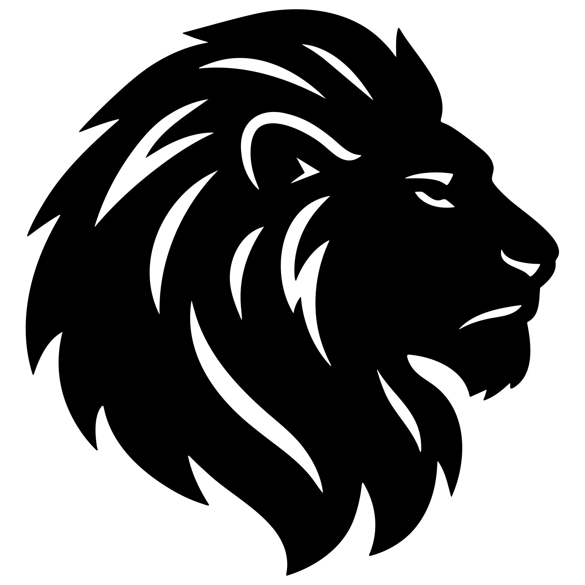 Lion Head DXF File – CNC Cutting Design | AWLION244