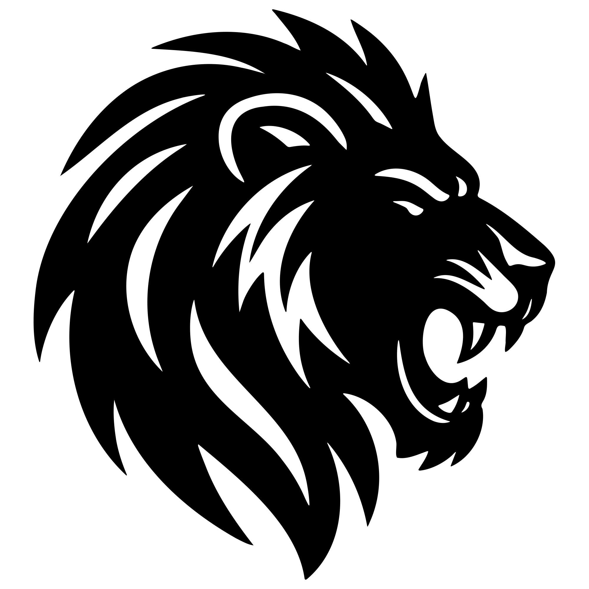 Lion Head DXF File – CNC Cutting Design | AWLION247