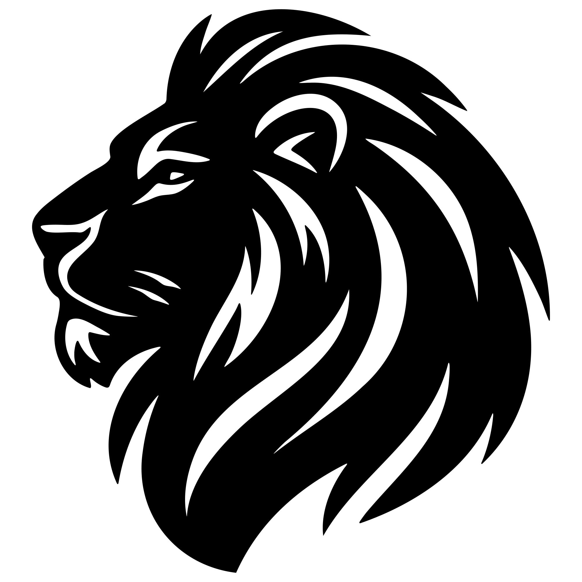 Lion Head DXF File – CNC Cutting Design | AWLION248