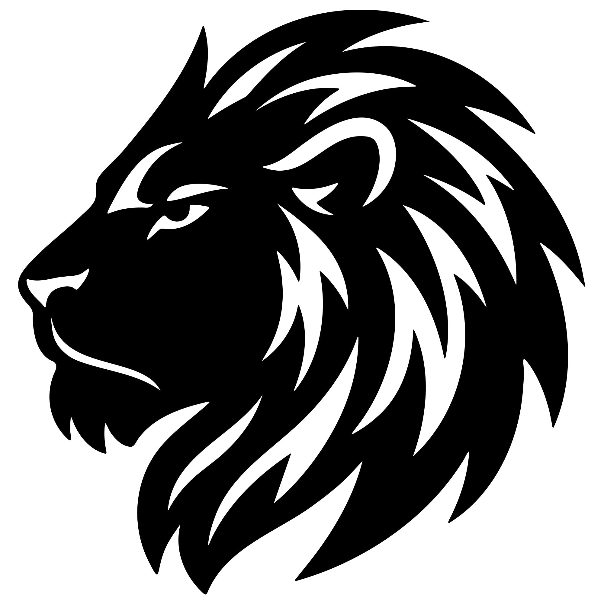 Lion Head DXF File – CNC Cutting Design | AWLION250