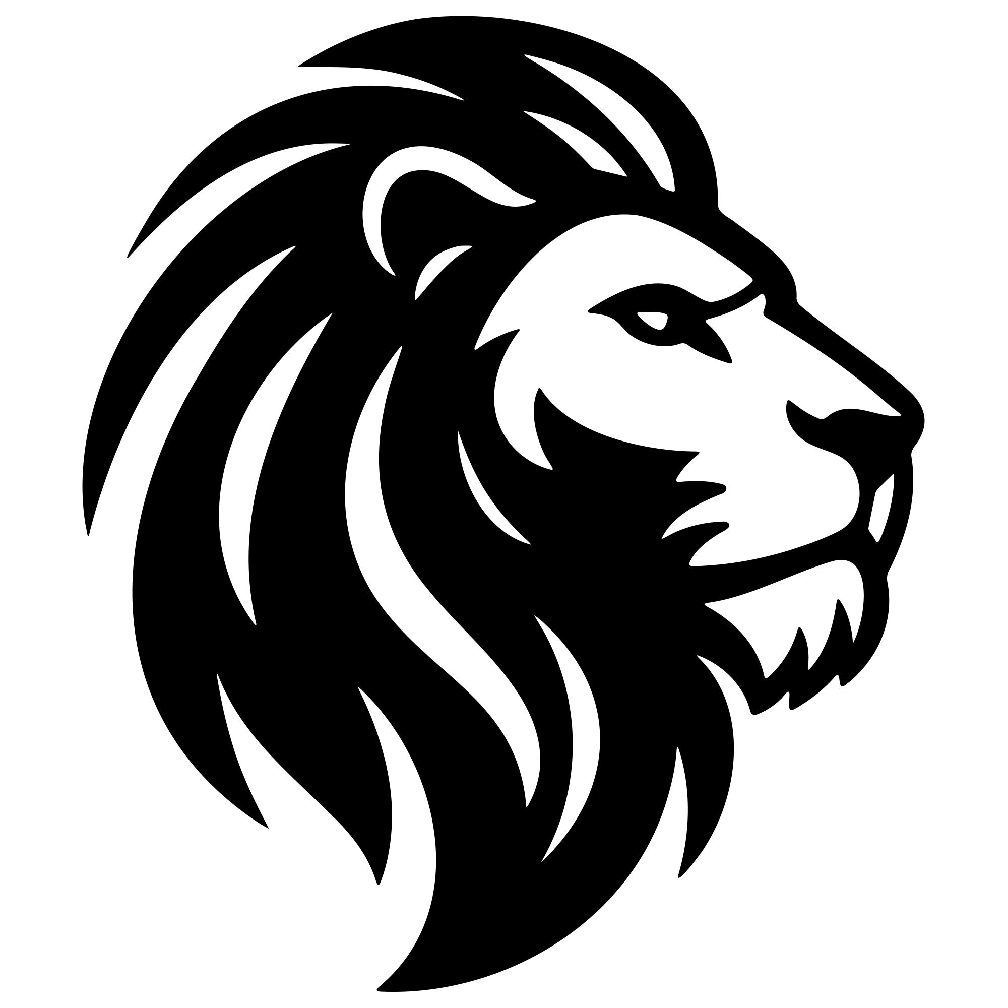 Lion Head DXF File – CNC Cutting Design | AWLION251