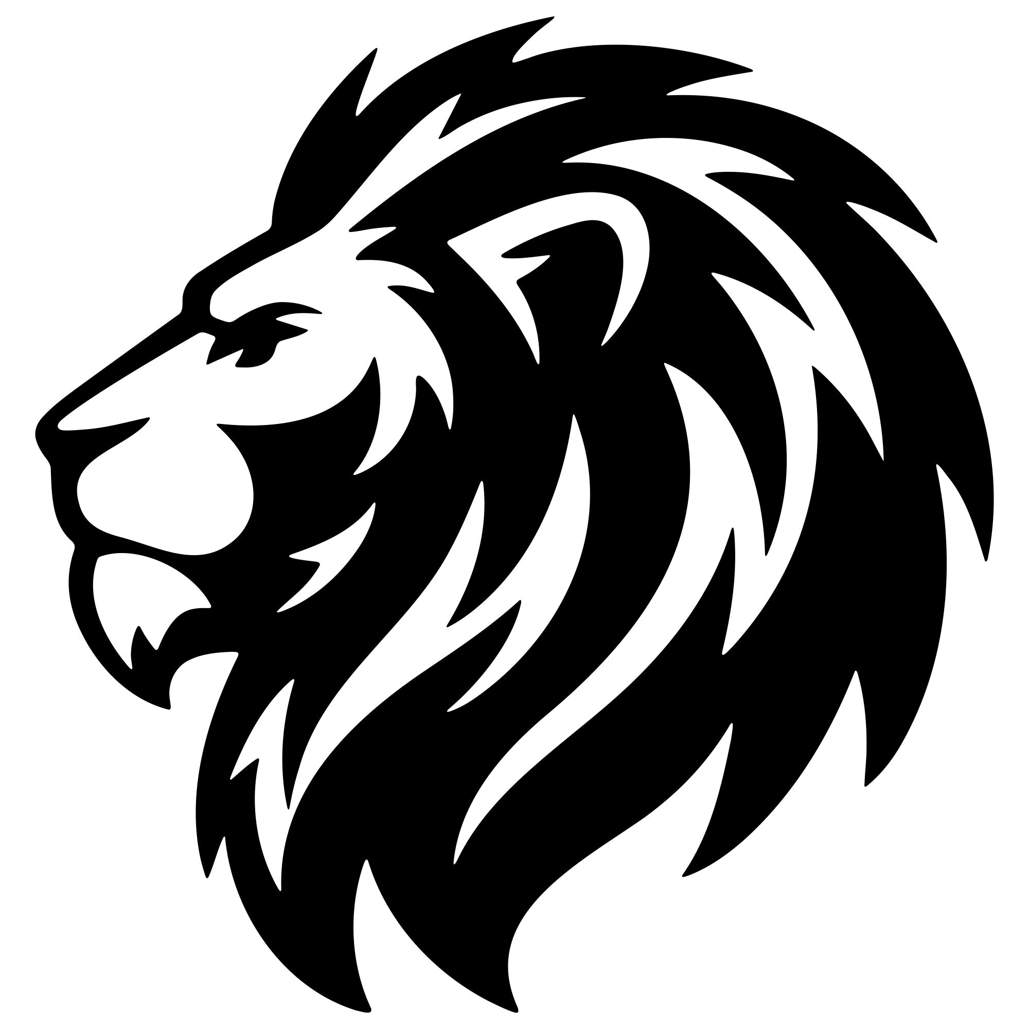 Lion Head DXF File – CNC Cutting Design | AWLION724