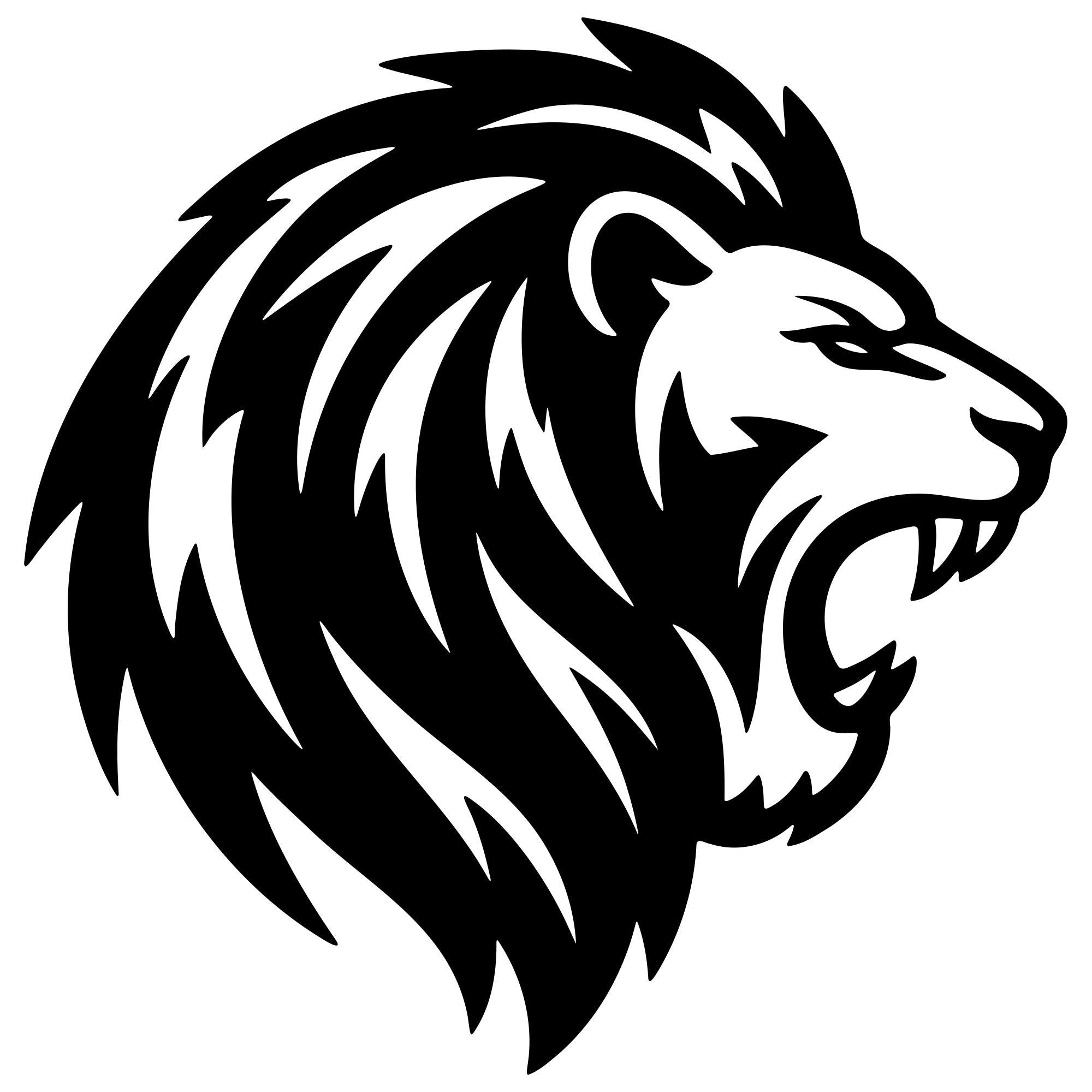 Lion Head DXF File – CNC Cutting Design | AWLION730