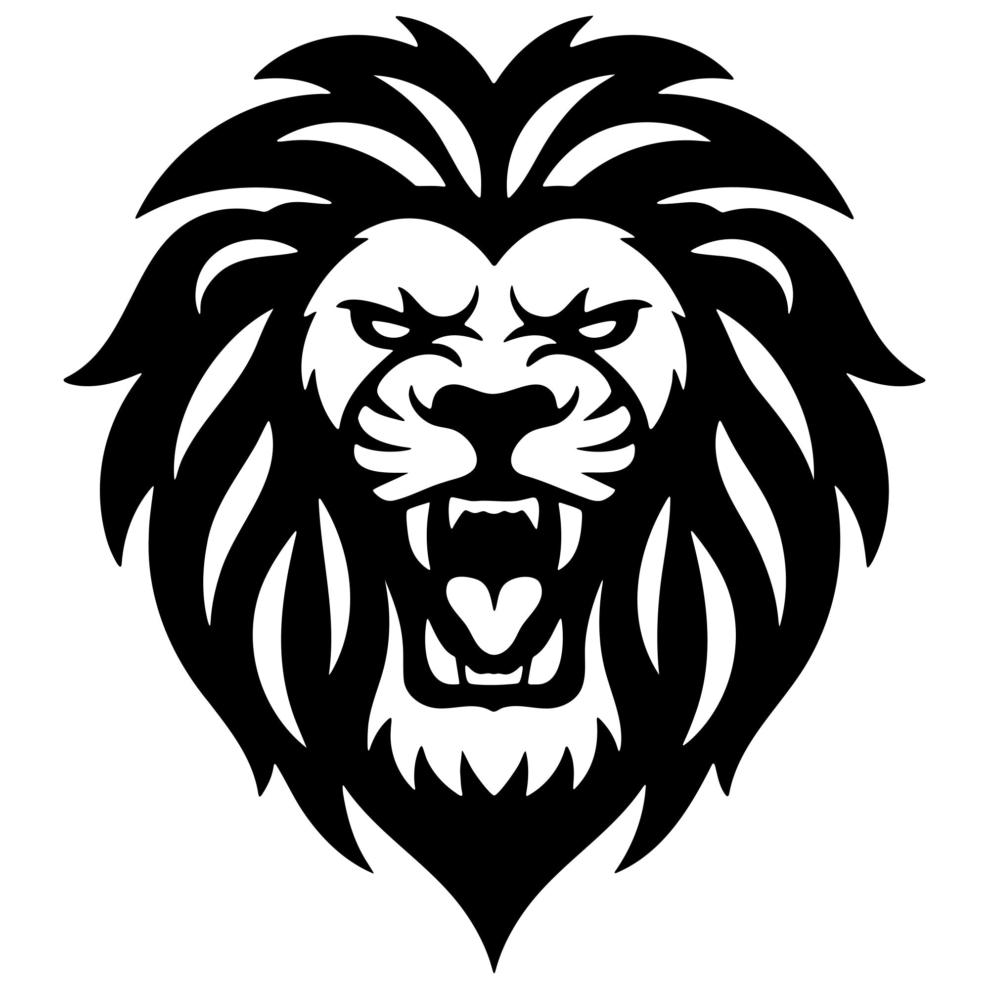 Lion Head DXF File – CNC Cutting Design | AWLION731