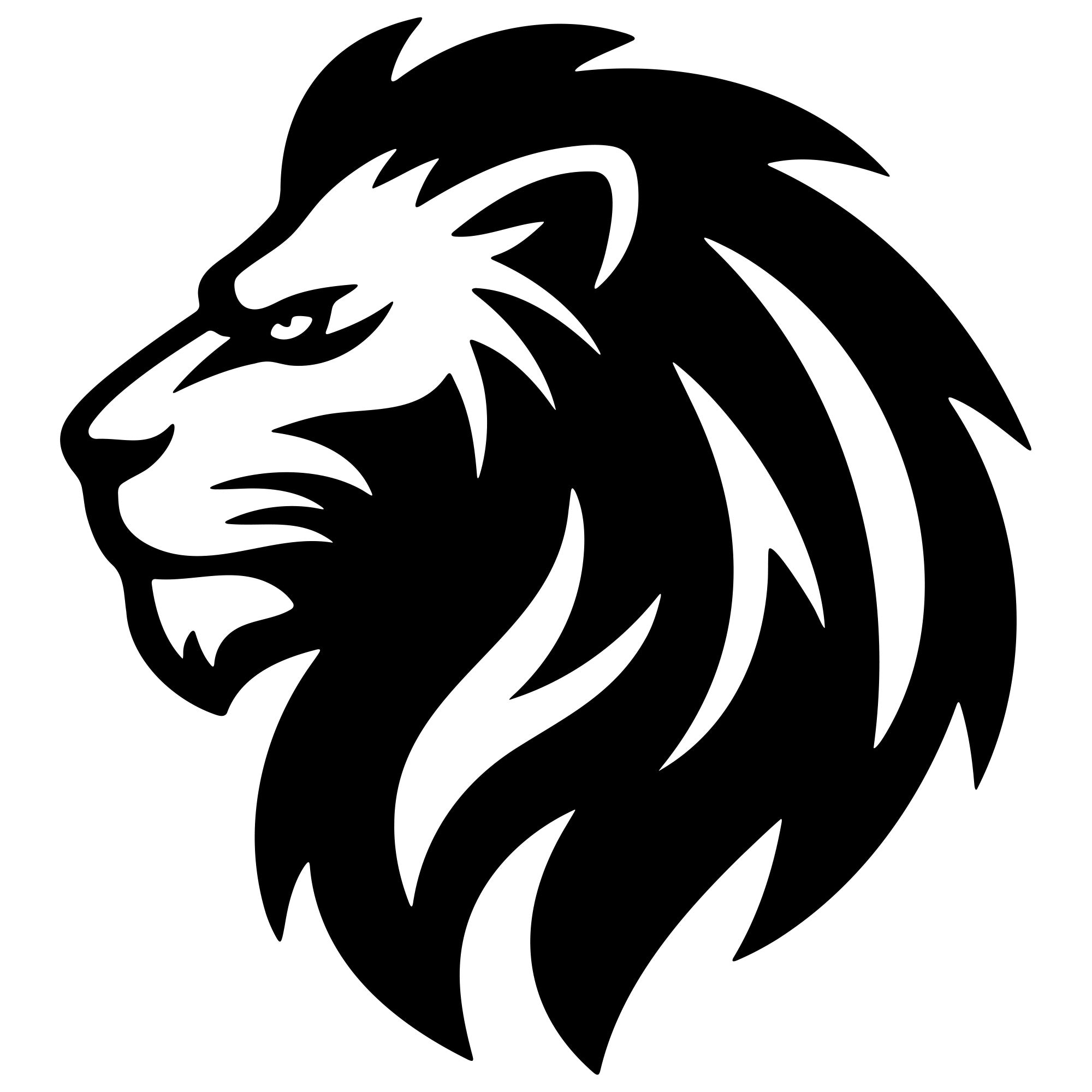 Lion Head DXF File – CNC Cutting Design | AWLION732