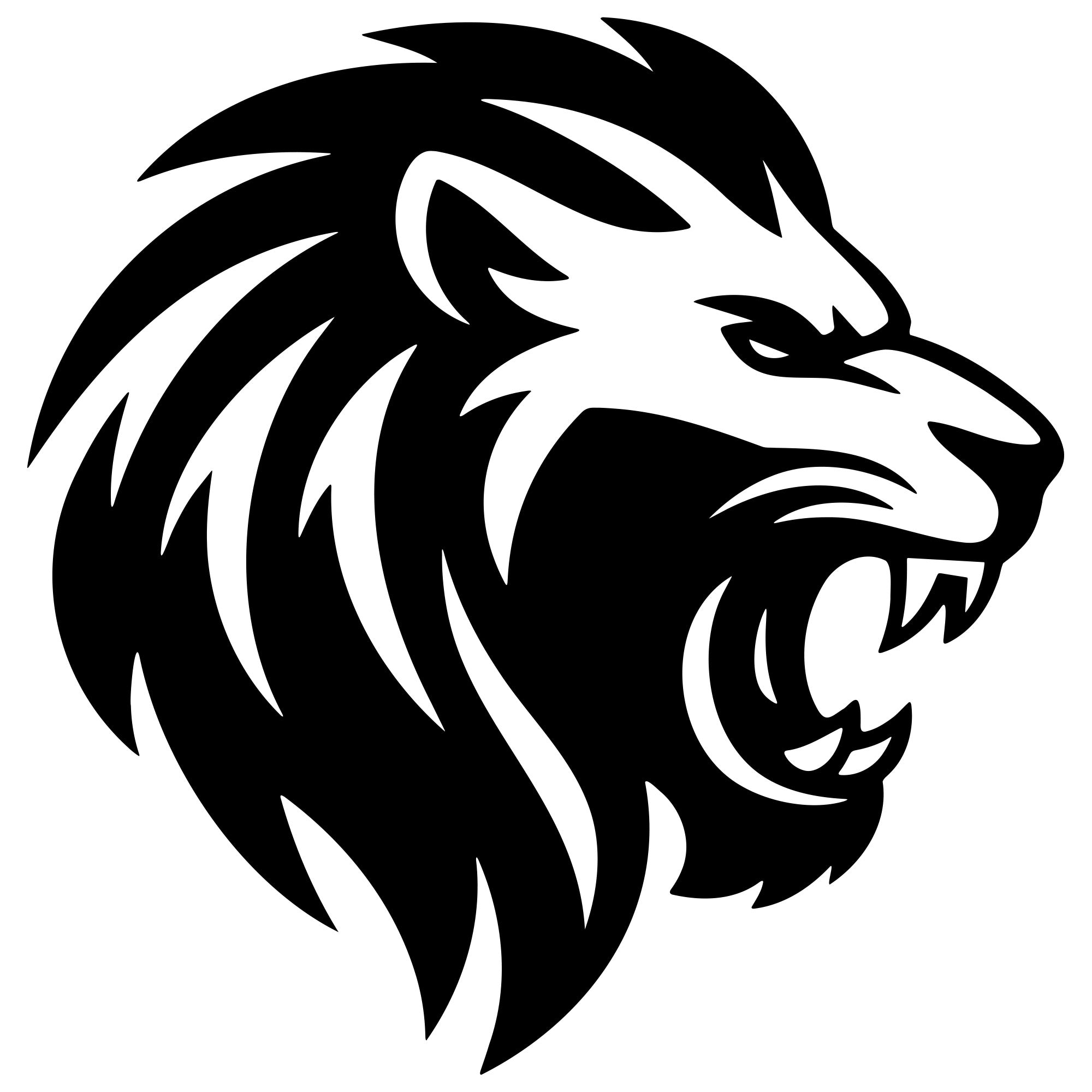 Lion Head DXF File – CNC Cutting Design | AWLION740