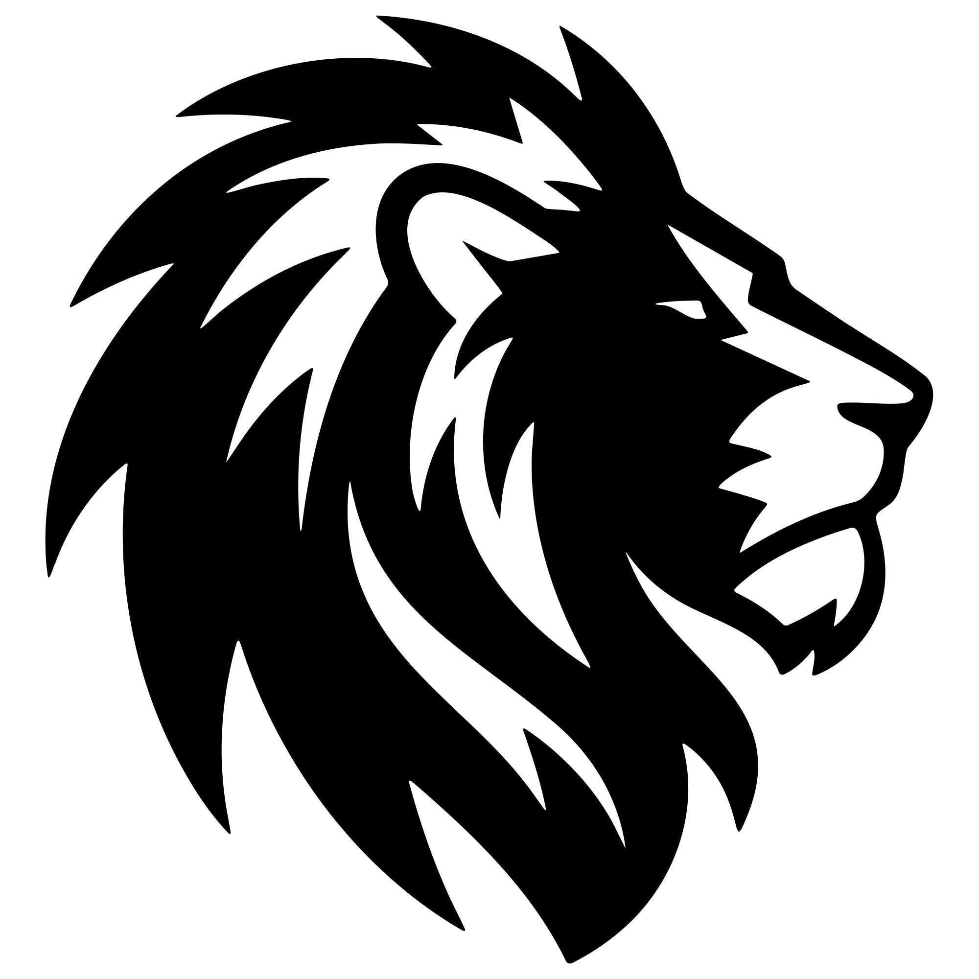 Lion Head DXF File – CNC Cutting Design | AWLION744