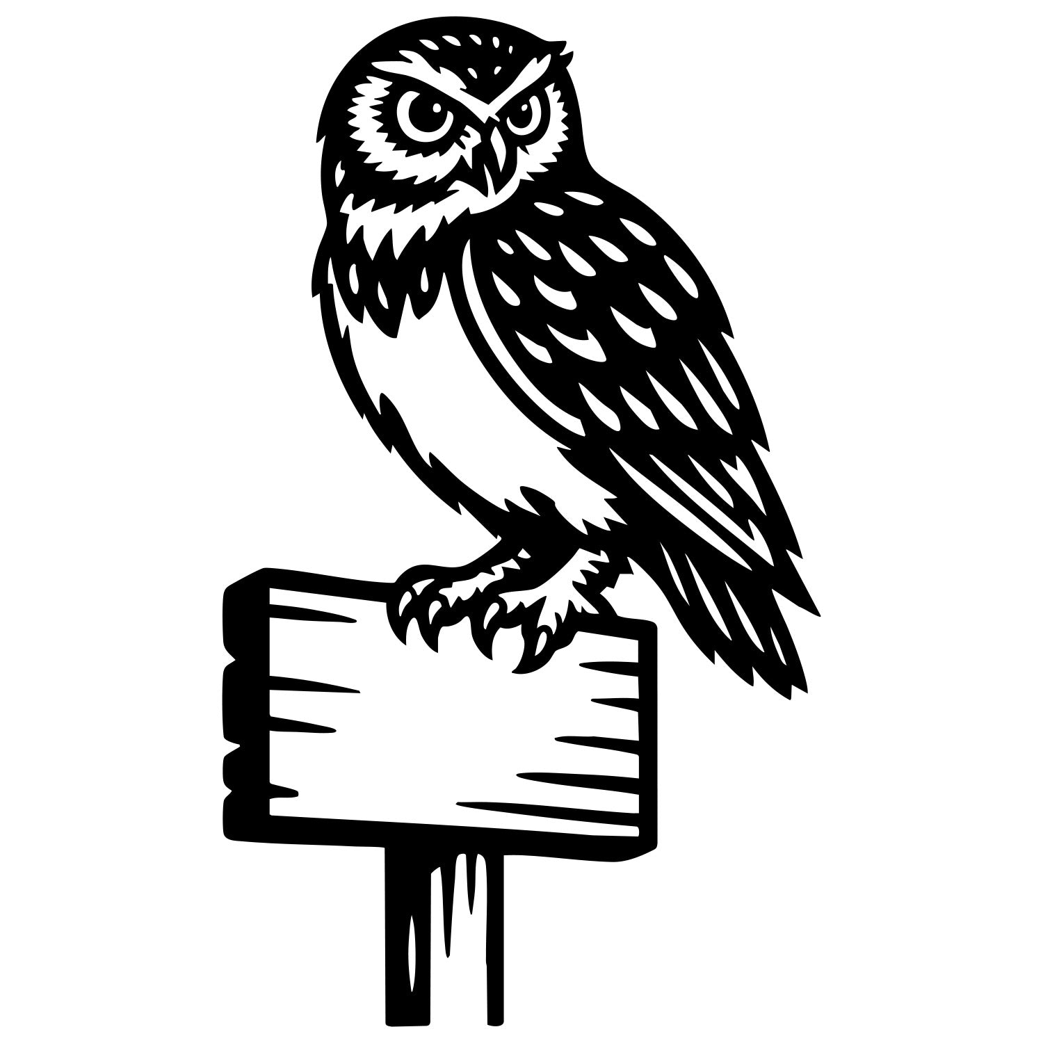 Little Owl DXF File – CNC Cutting Design | ABOWL107