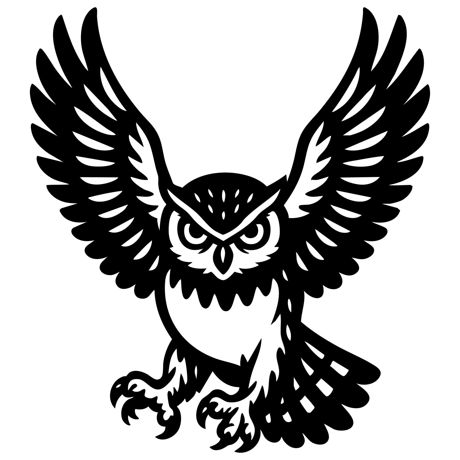 Little Owl DXF File – CNC Cutting Design | ABOWL109