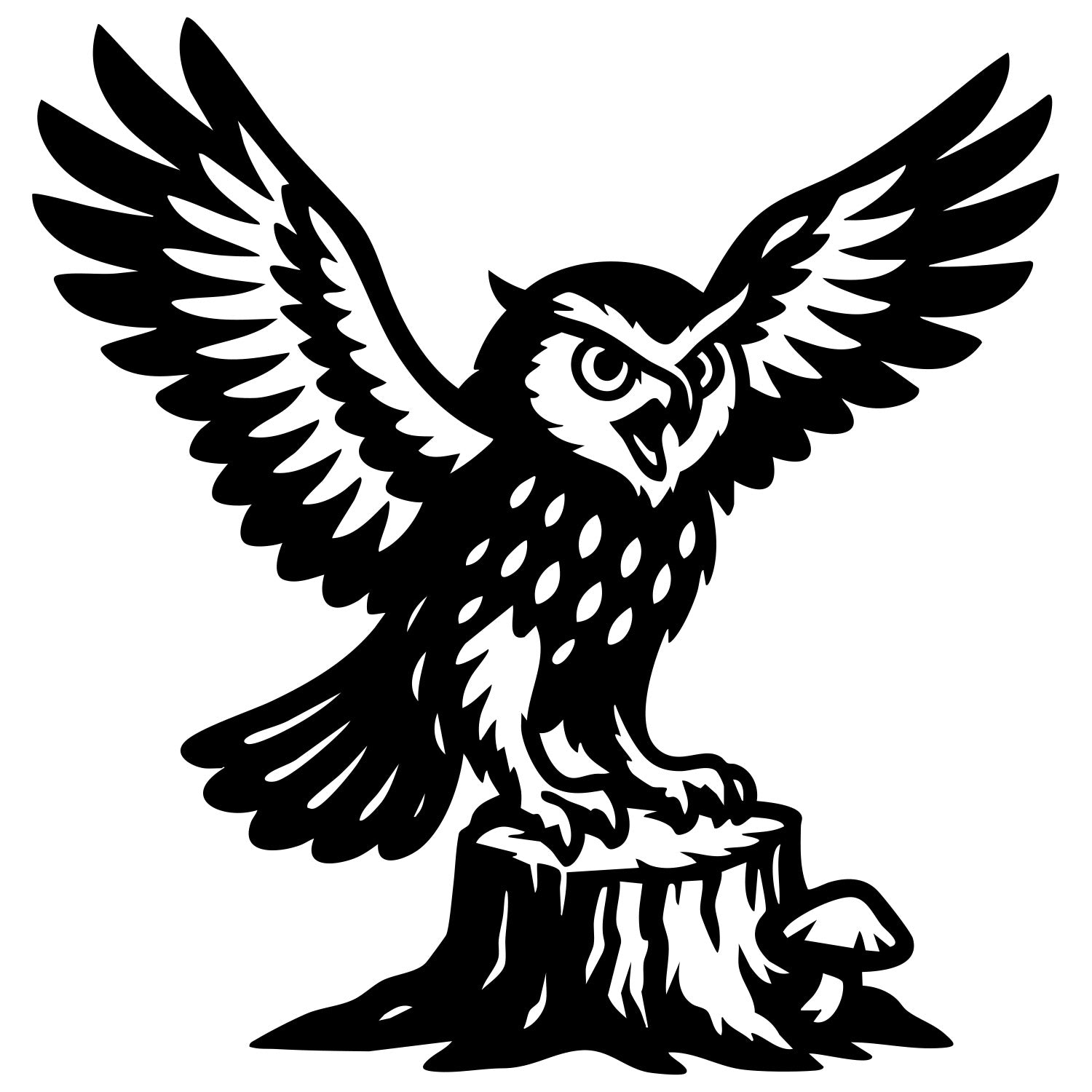 Little Owl DXF File – CNC Cutting Design | ABOWL111