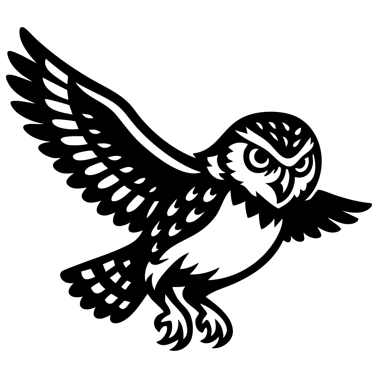 Little Owl DXF File – CNC Cutting Design | ABOWL116