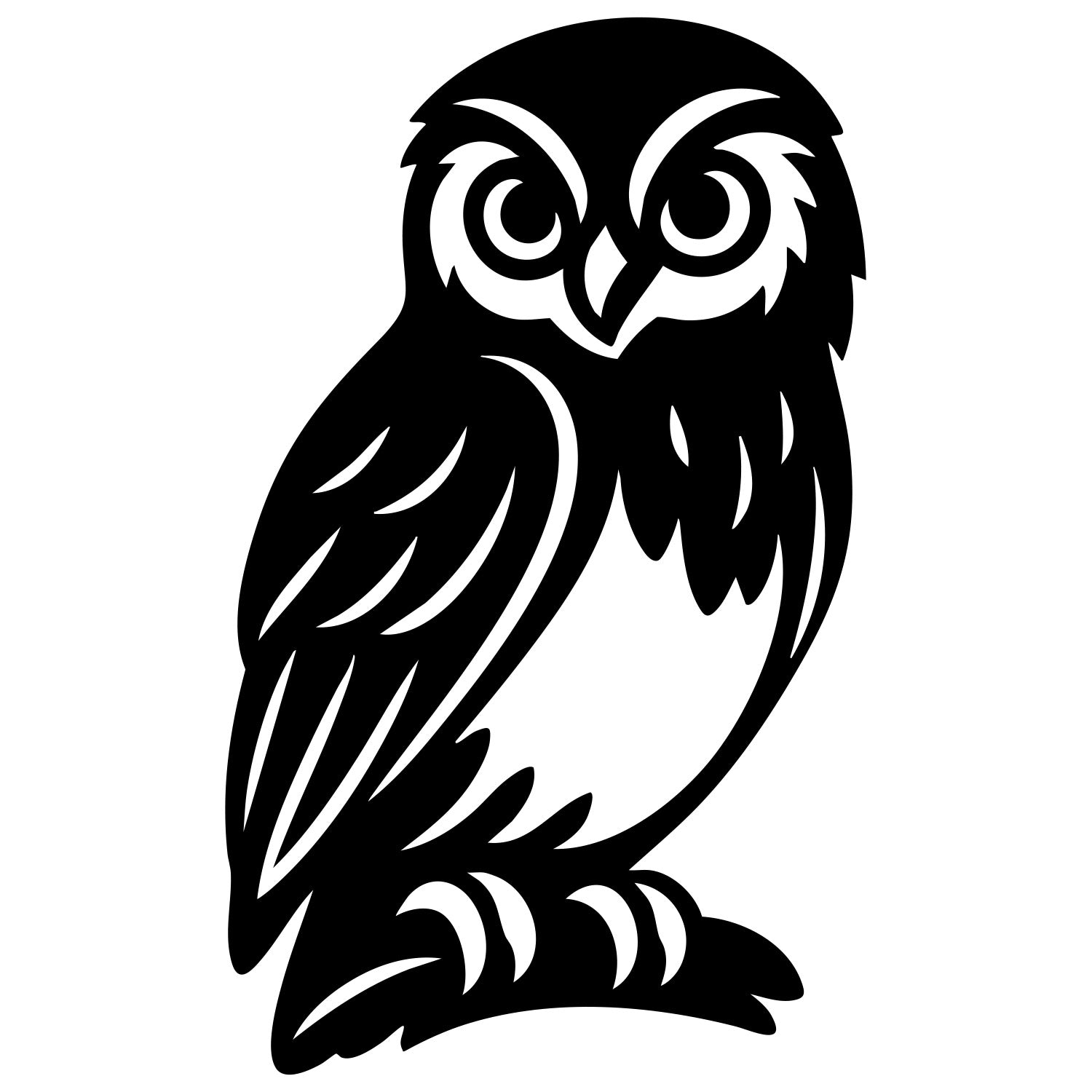Little Owl DXF File – CNC Cutting Design | ABOWL118