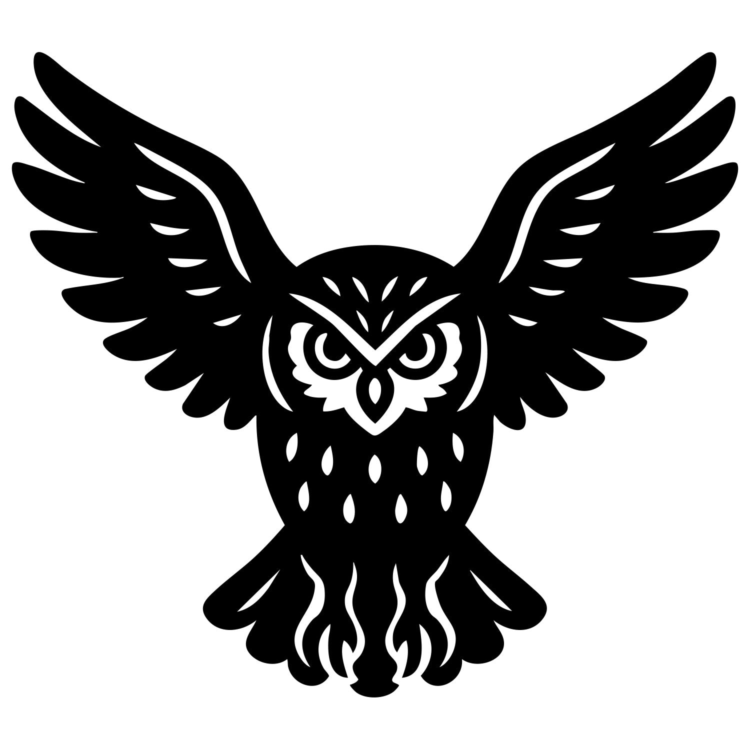 Little Owl DXF File – CNC Cutting Design | ABOWL121