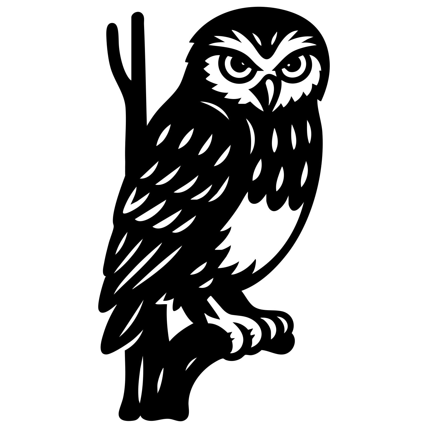 Little Owl DXF File – CNC Cutting Design | ABOWL122