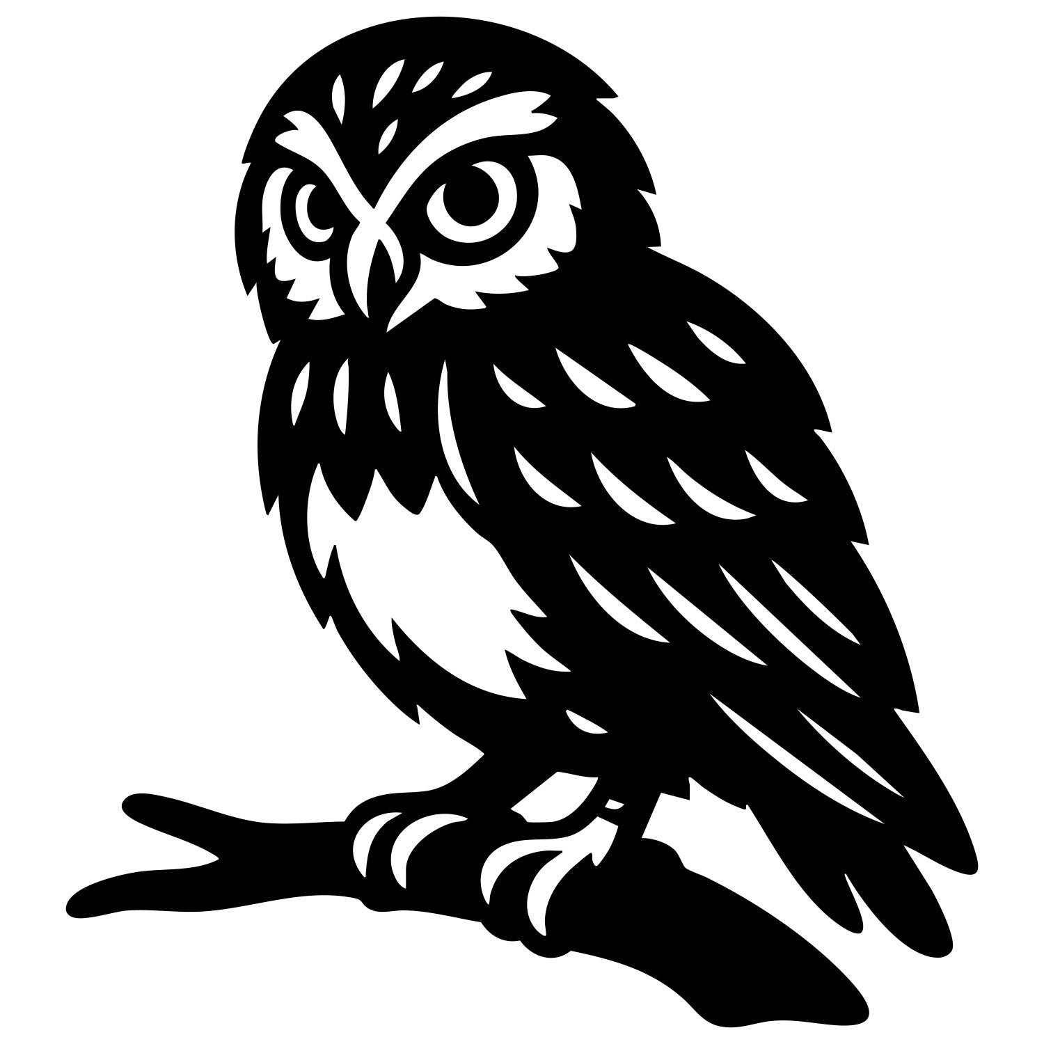 Little Owl DXF File – CNC Cutting Design | ABOWL125