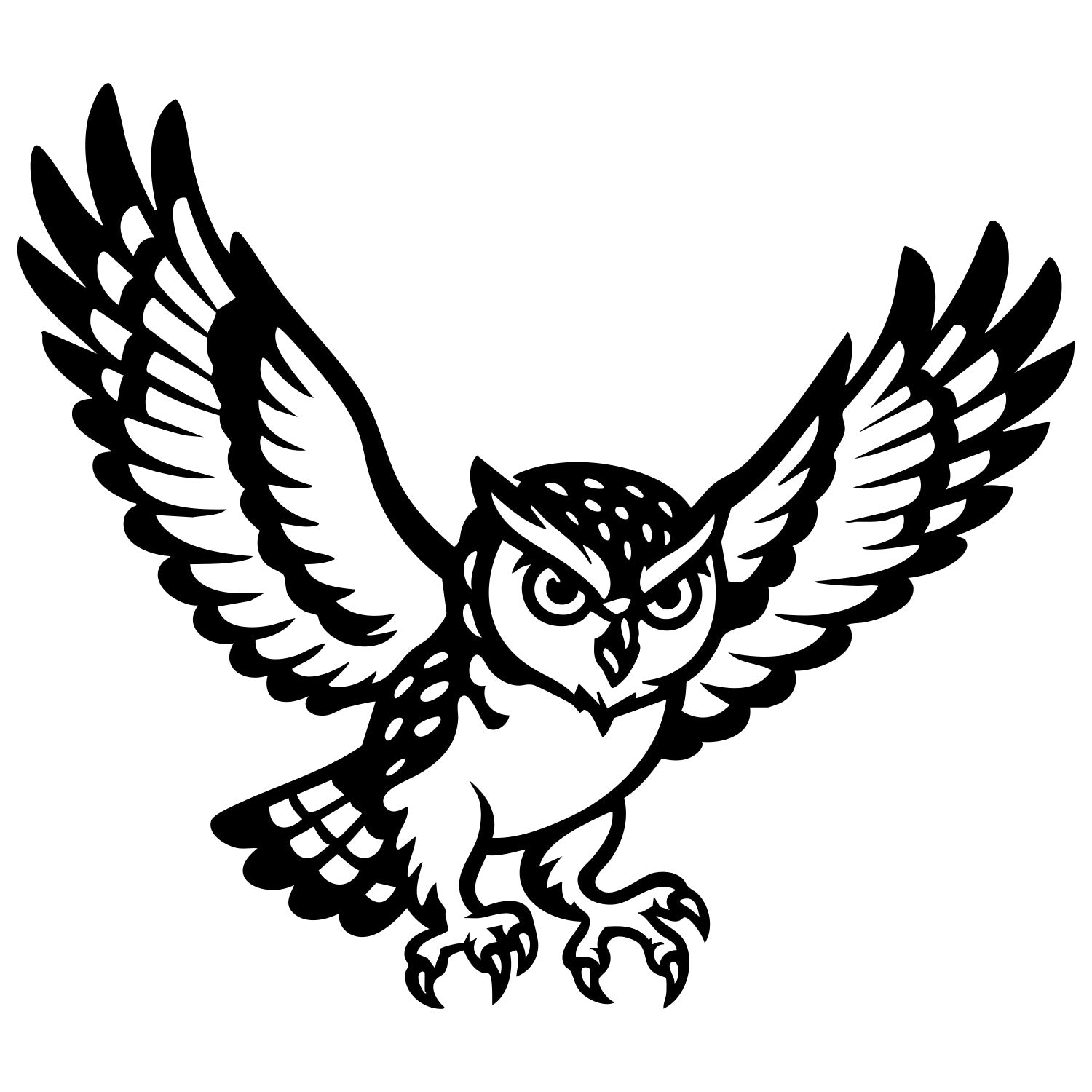 Little Owl DXF File – CNC Cutting Design | ABOWL39